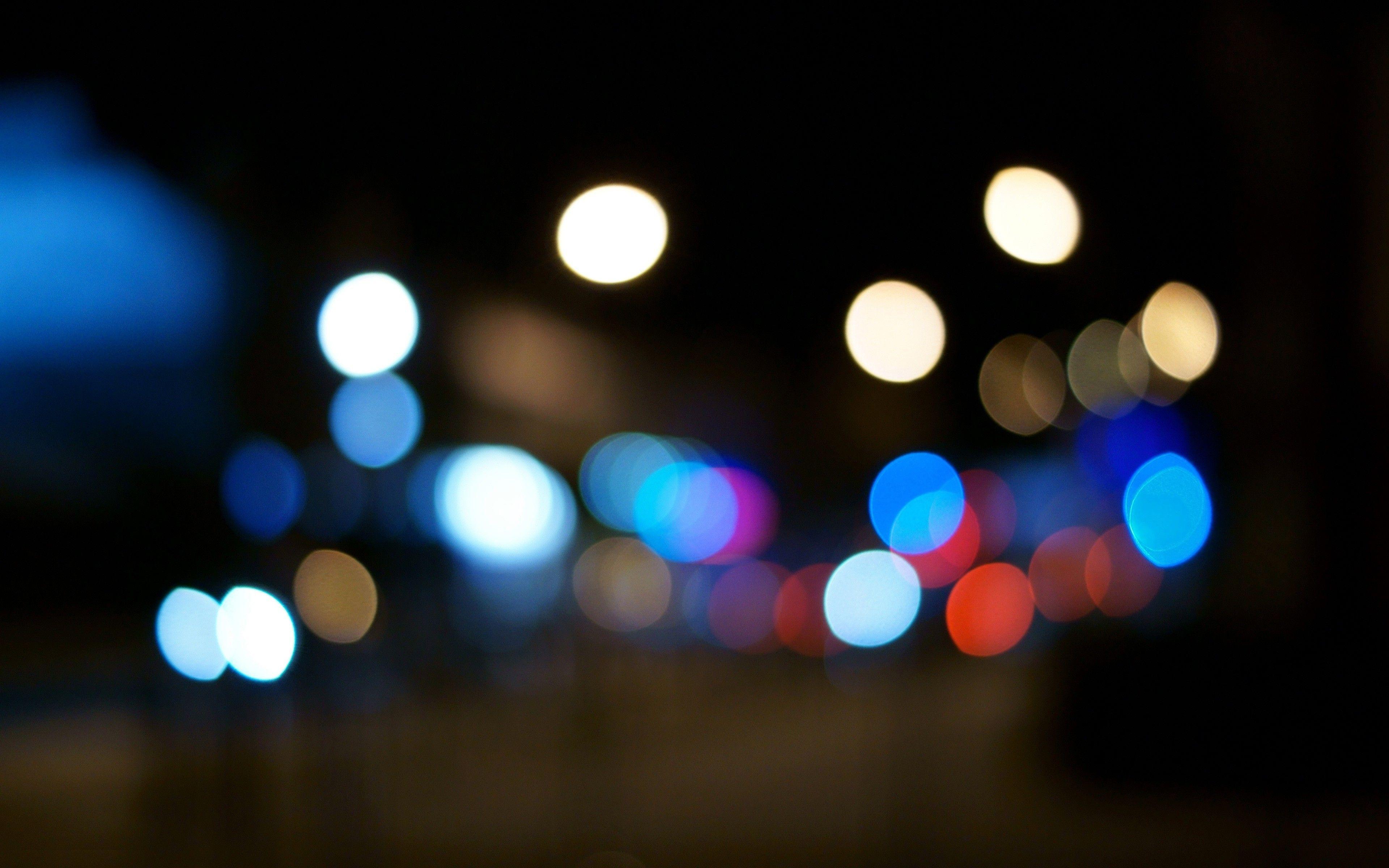 City light bulbs out of focus Wallpaper HD / Desktop and Mobile