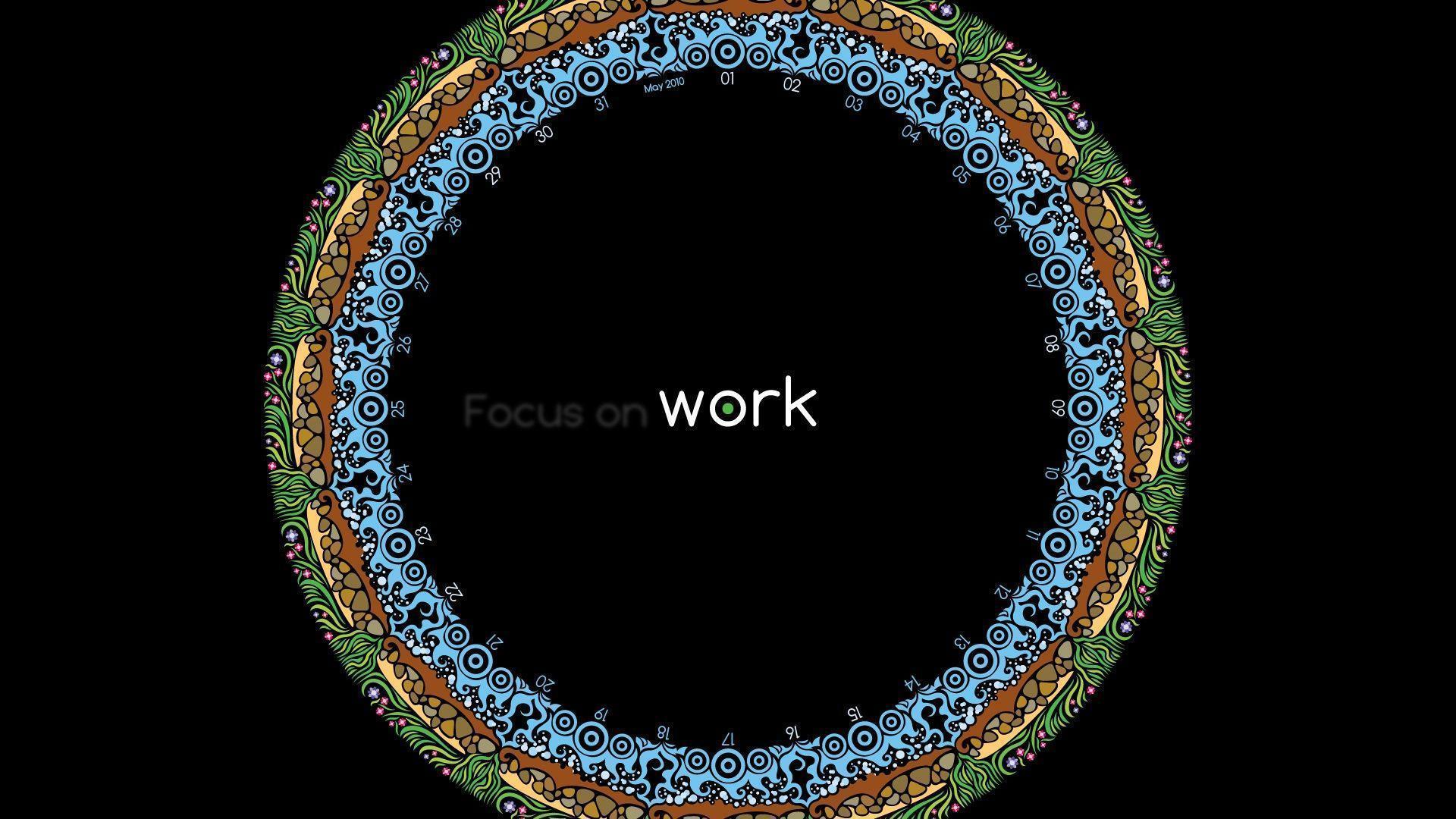 Focus on work desktop PC and Mac wallpaper