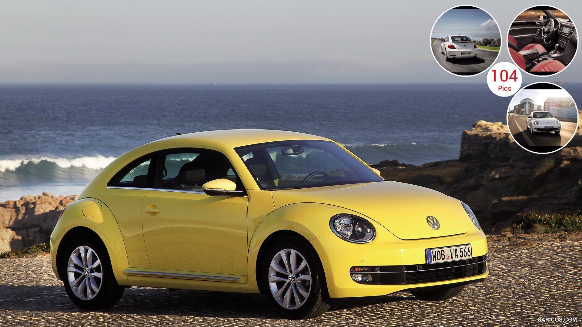 Volkswagen Beetle Yellow. HD Wallpaper