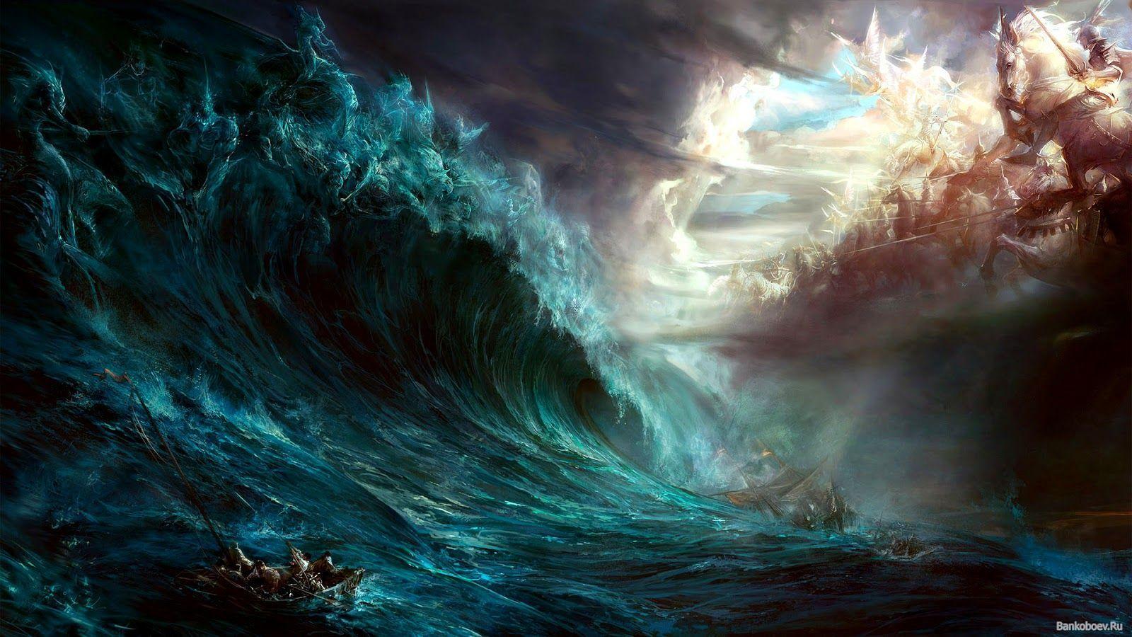 Poseidon sea the battle of zeus and poseidon wallpaper wallpaper