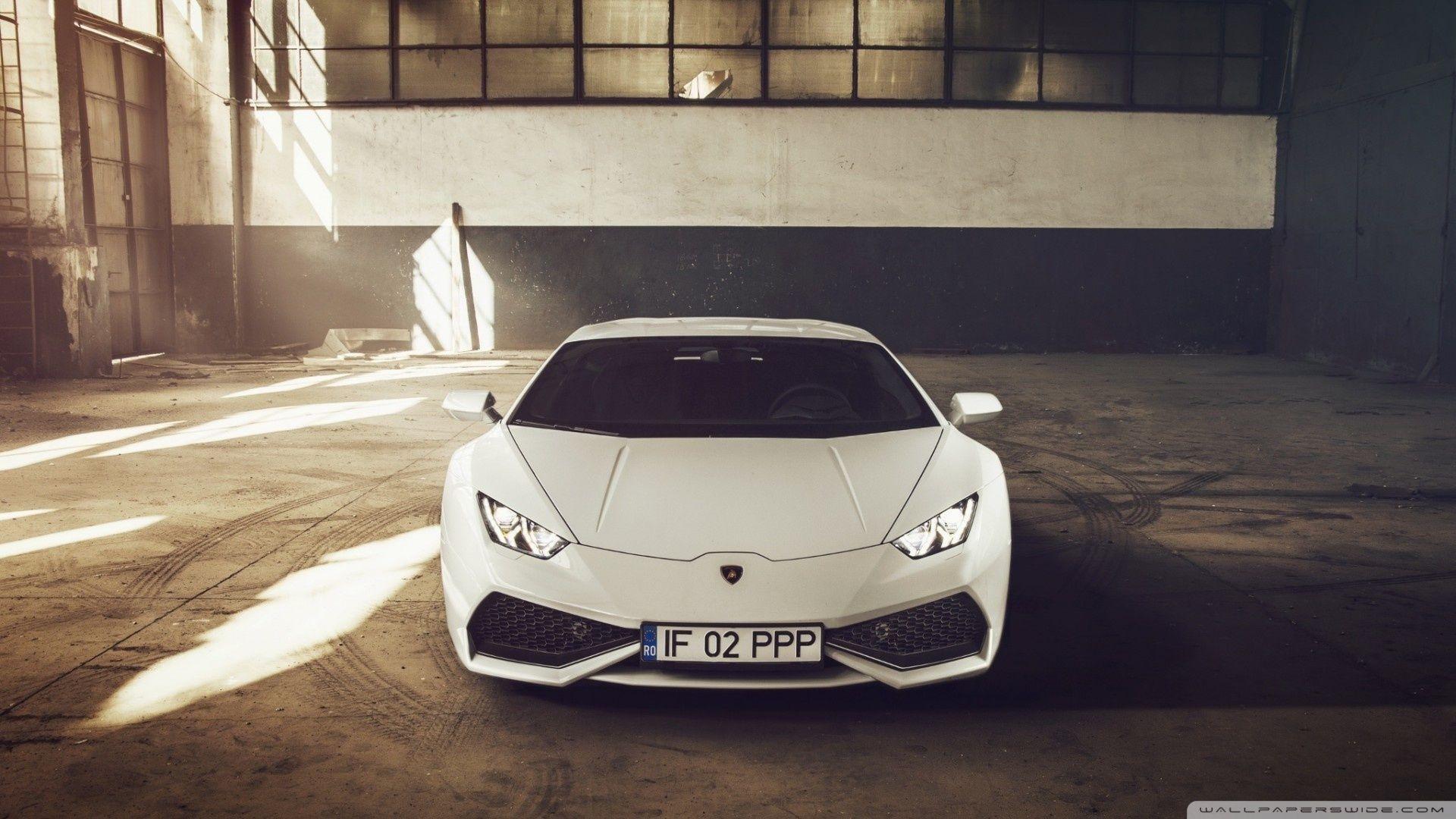 Lamborghini Huracan LP610 4 White Color HD Desktop Wallpaper