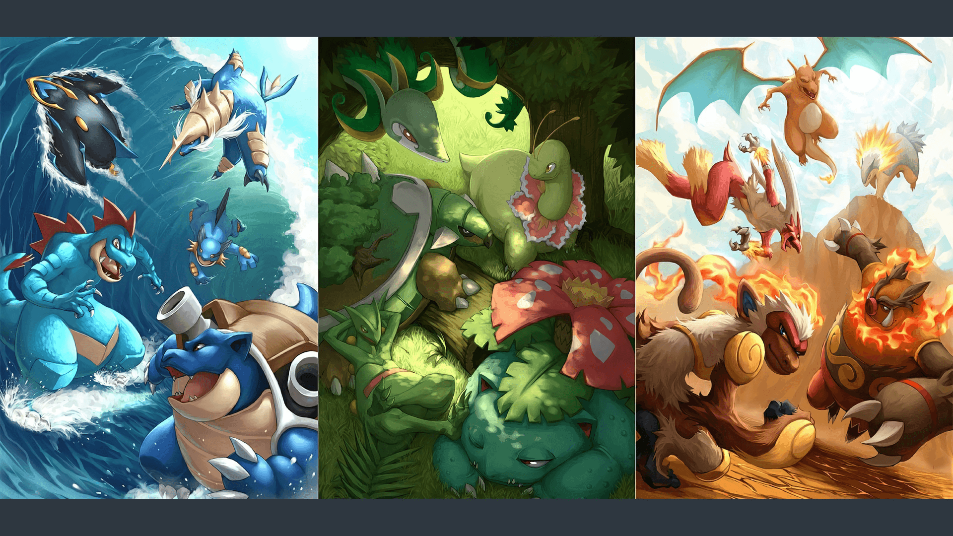 Starter Pokemon HD Wallpaper
