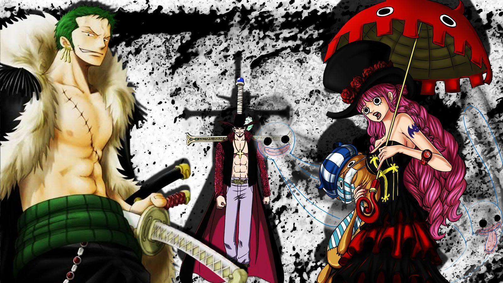 Zoro, Mihawk, Perona Wallpaper. ONE PIECE GOLD