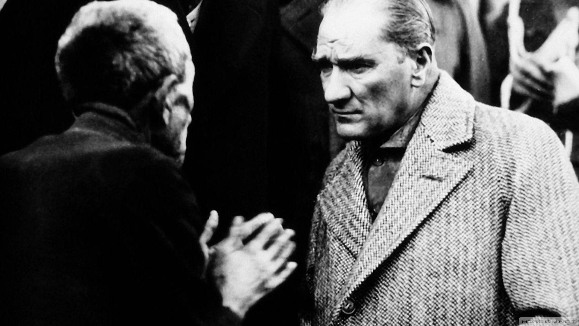 Mustafa Kemal Atatürk Black And White Wallpaper