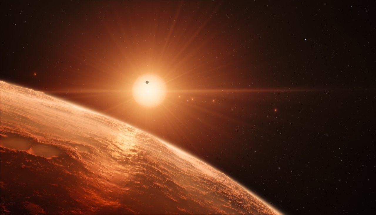 Artist&;s Impression Of The TRAPPIST 1 Planetary System
