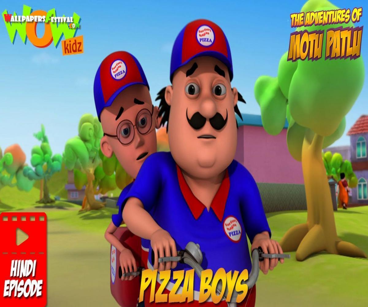 Motu Patlu Cartoon Pizza Episode Wallpaper Image