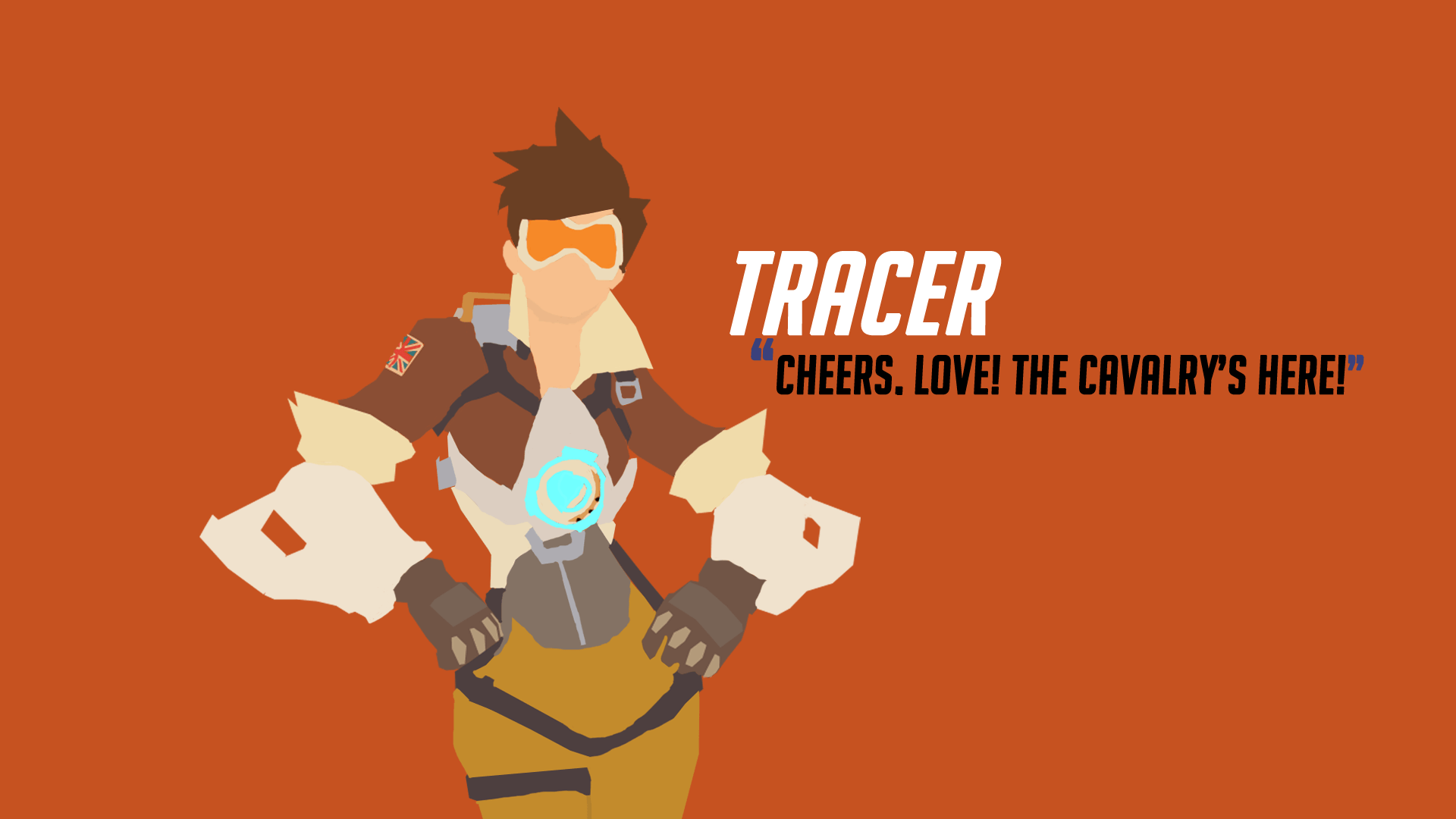 I tried to make a minimalist Tracer wallpaper