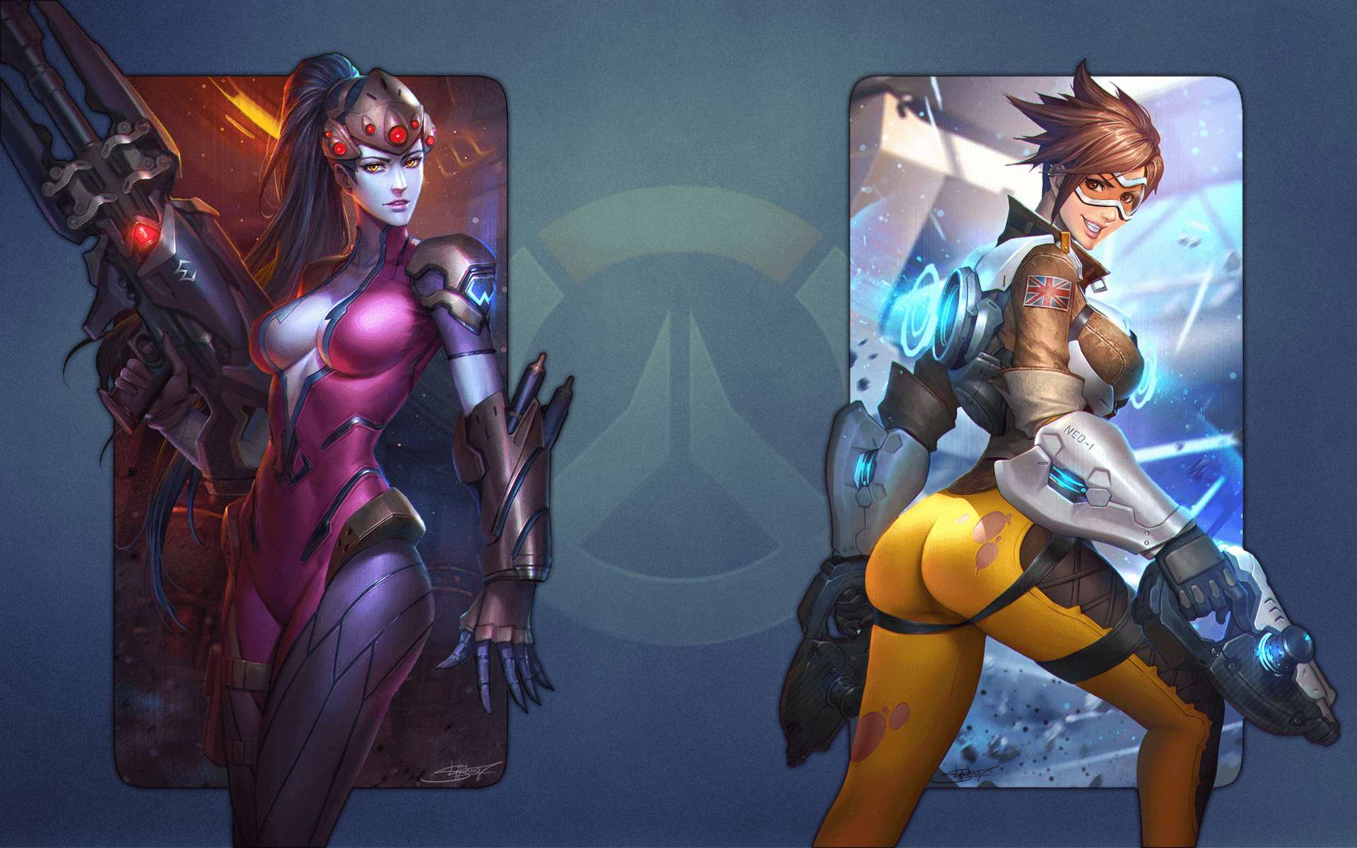 Download the Black Widow and Tracer Wallpaper, Black Widow