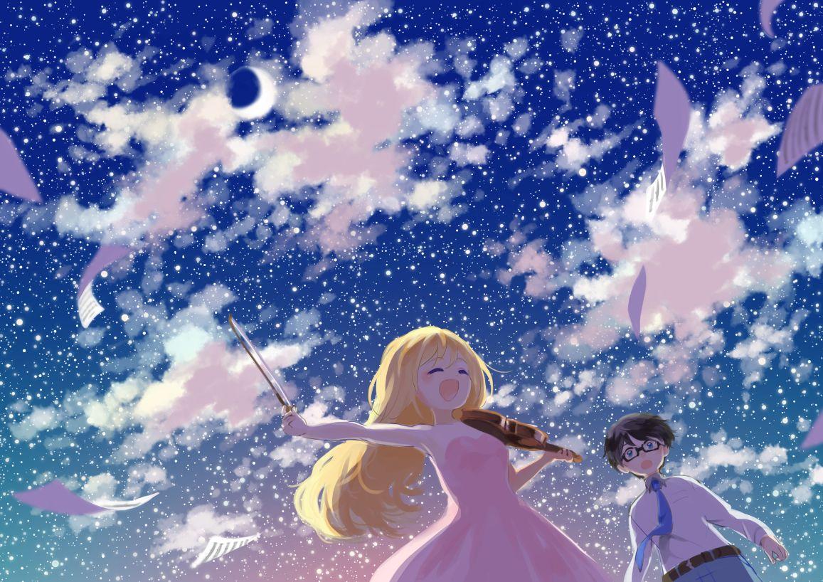 Resultado de imagem para shigatsu wa kimi no uso wallpapers