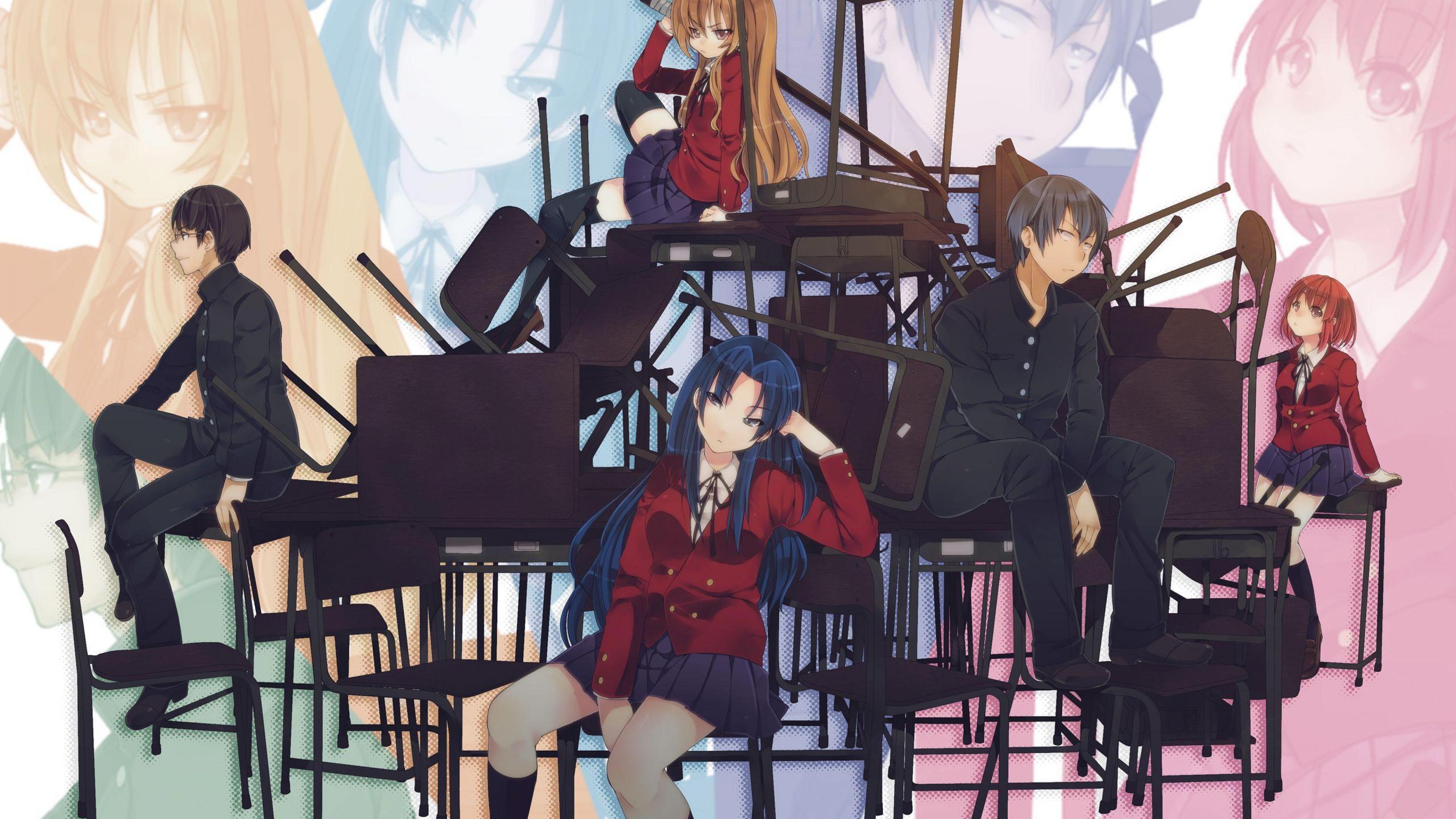 Wallpaper toradora!, anime, characters desktop wallpaper, hd image,  picture, background, ca76b2