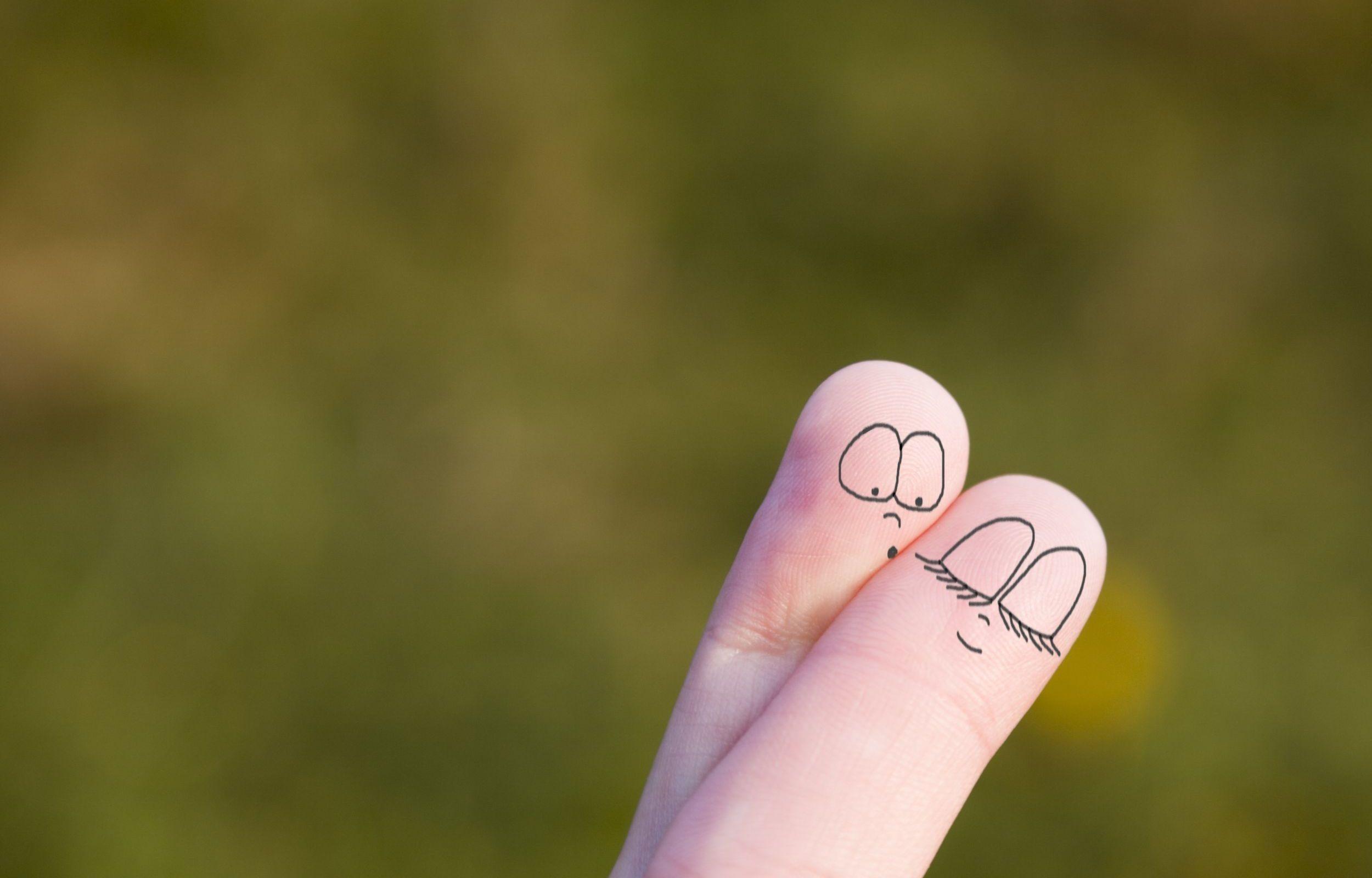 Love Fingers Cute Couple Wallpaper Download Of Finger Art