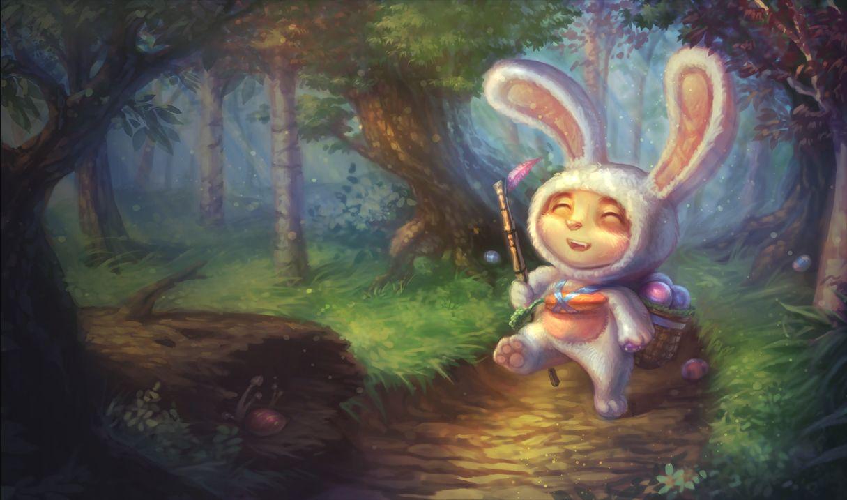 Cottontail Teemo Skin of Legends Wallpaper