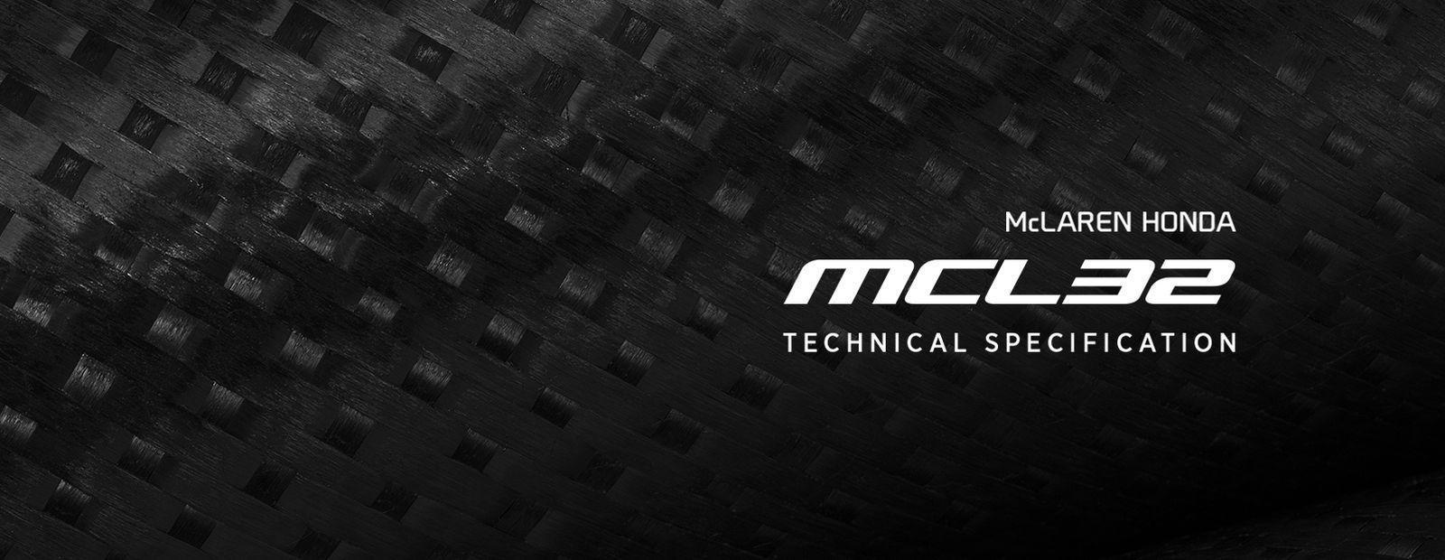 McLaren Formula 1 Honda MCL32 Technical Specification