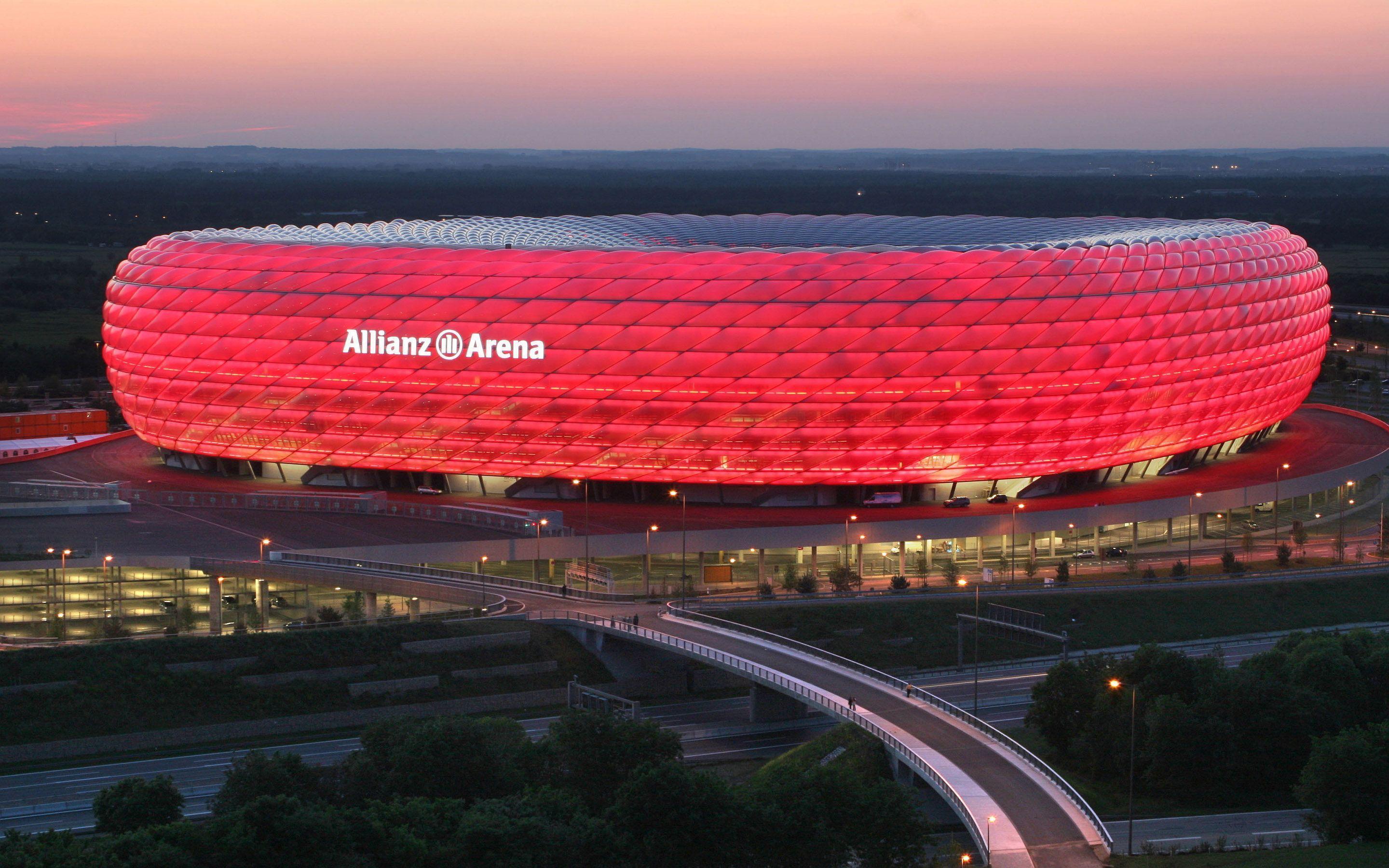 Bayern Munich Stadium At Night Wallpaper free desktop background