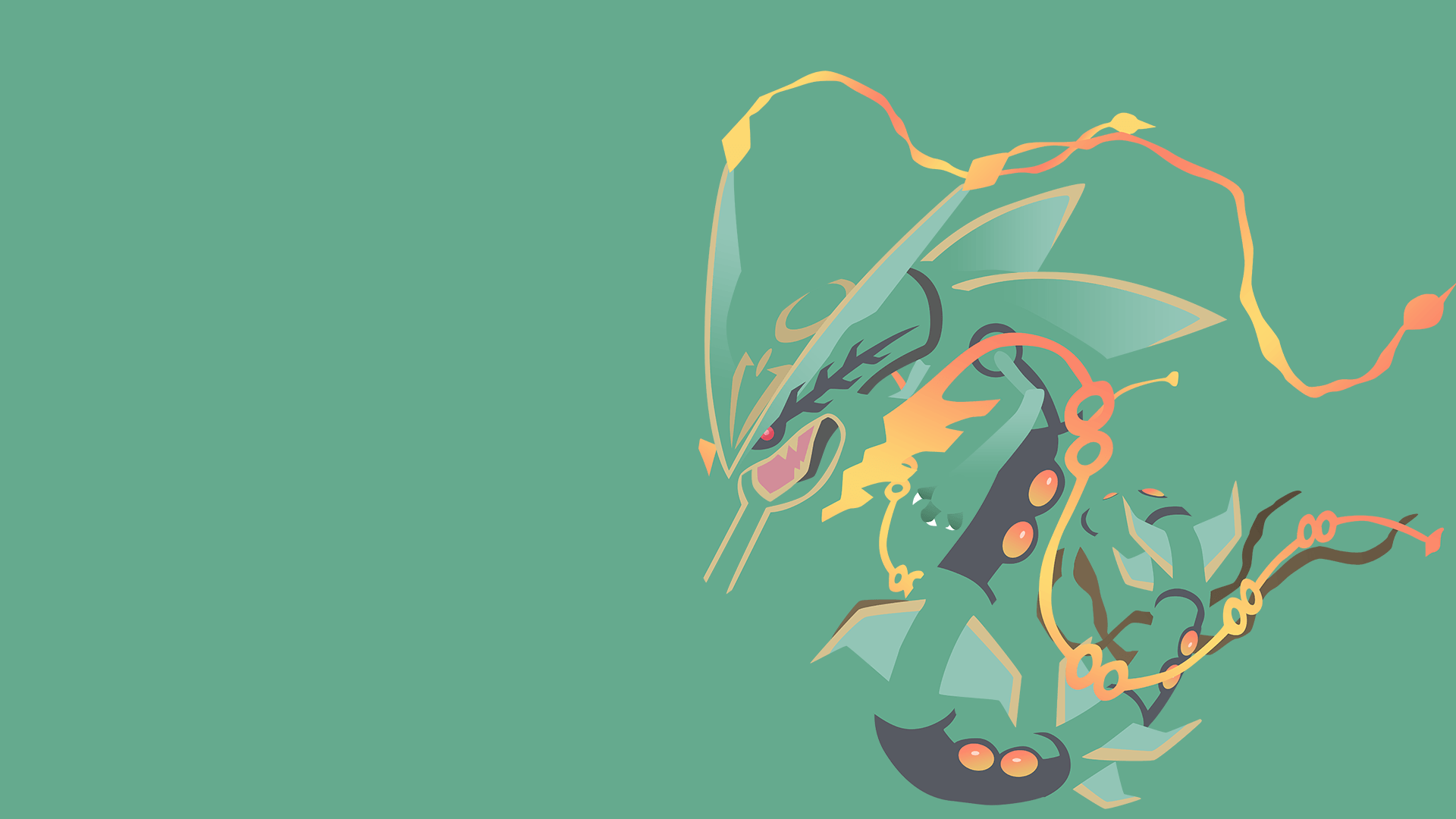 Vector of the awesome Mega Rayquaza
