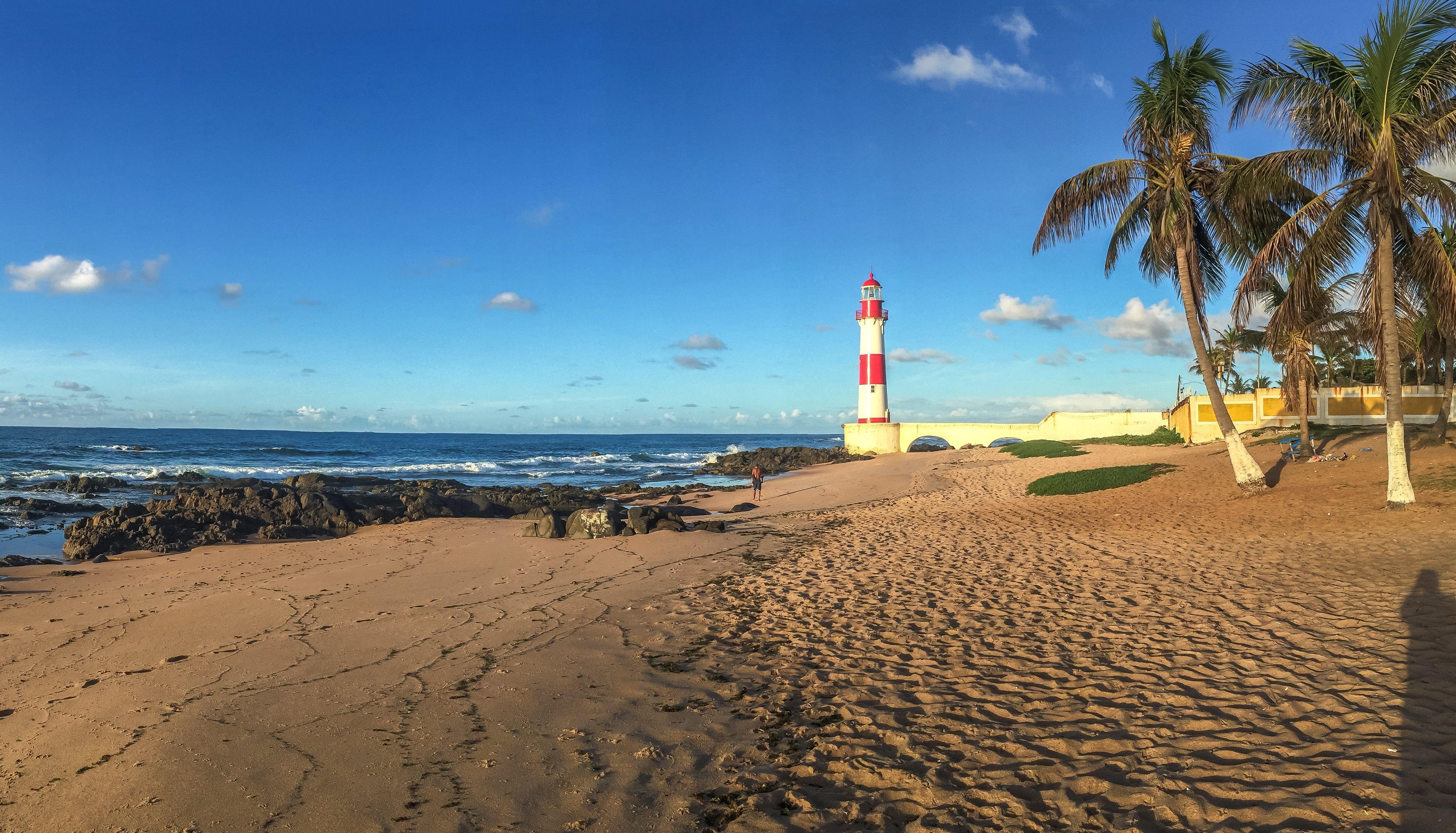 Beaches: Salvador Brazil Lighthouses Palma Sky Coast Beach Scenery
