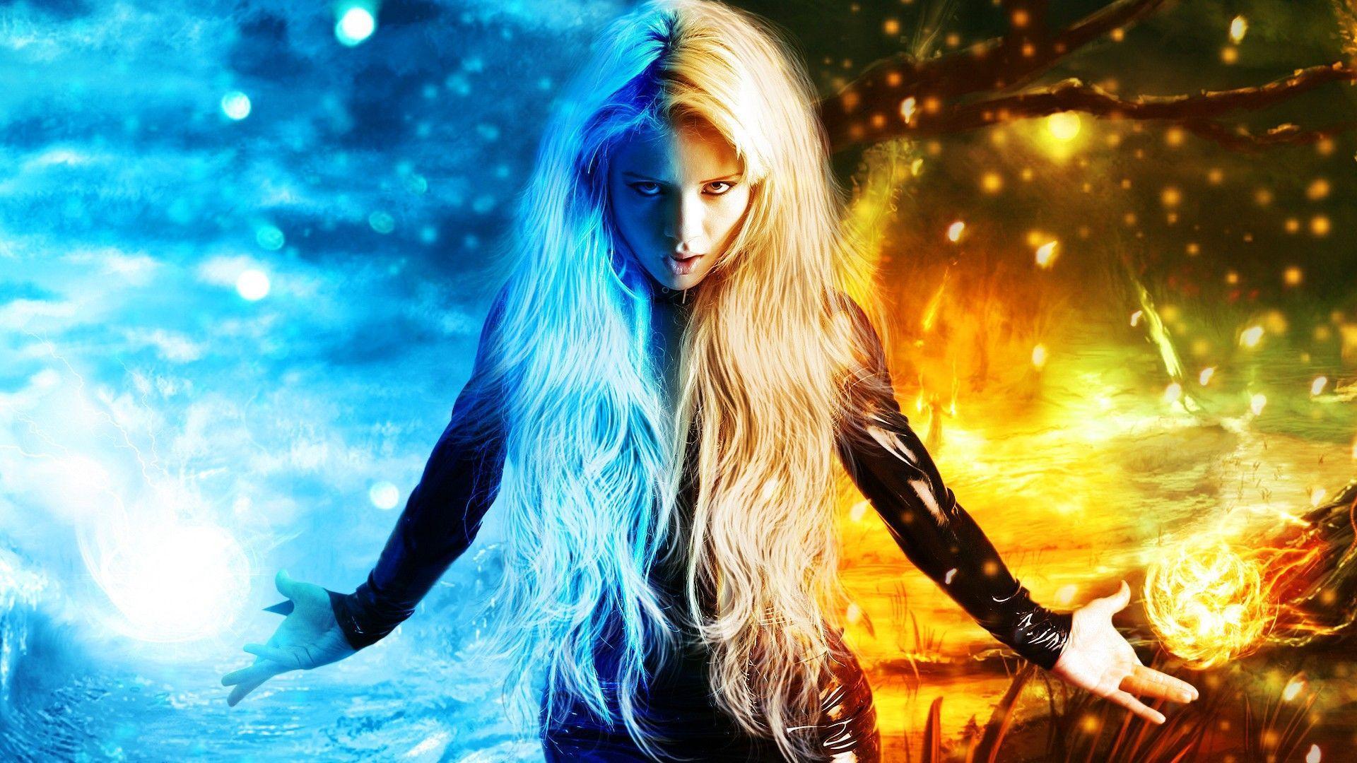 Girl Of Fire And Ice wallpaper
