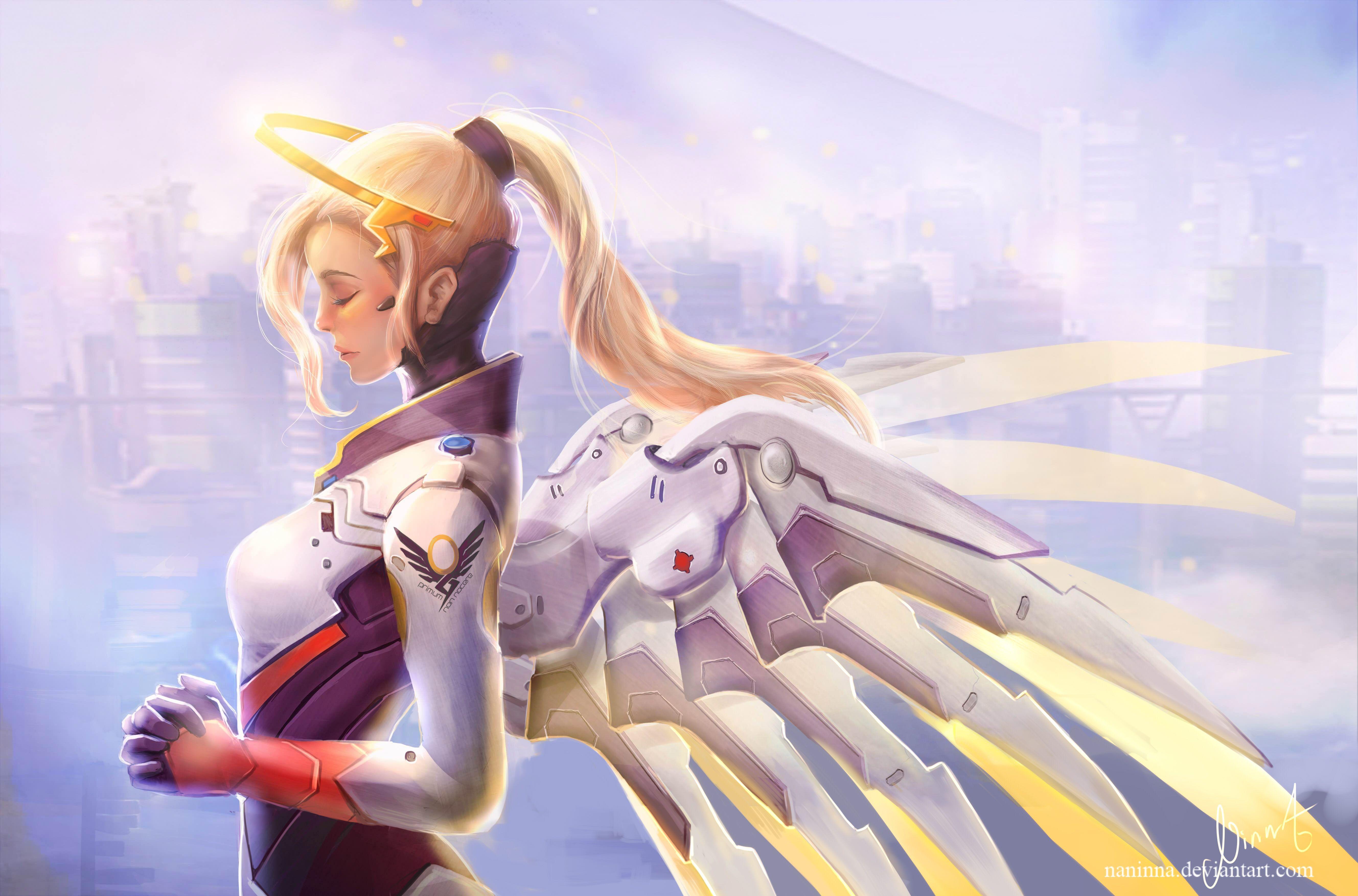 Mercy (Overwatch) HD Wallpaper