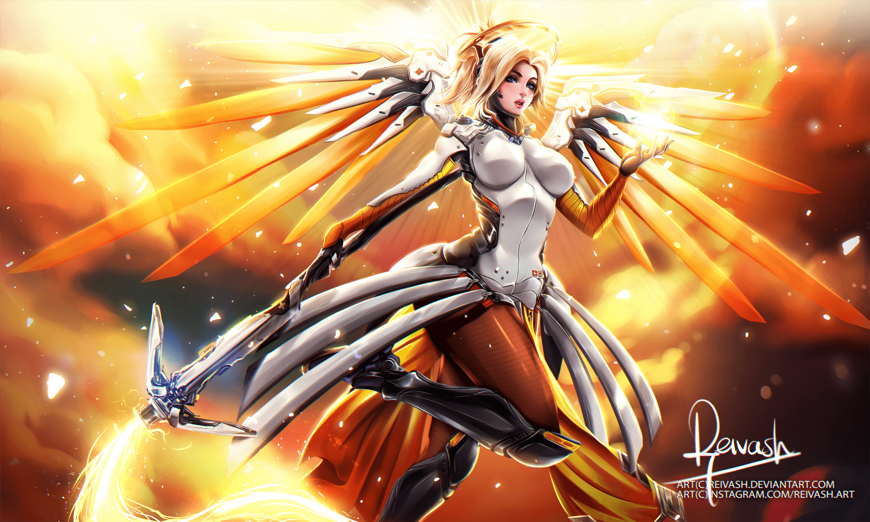 Mercy (Overwatch) HD Wallpaper. Background