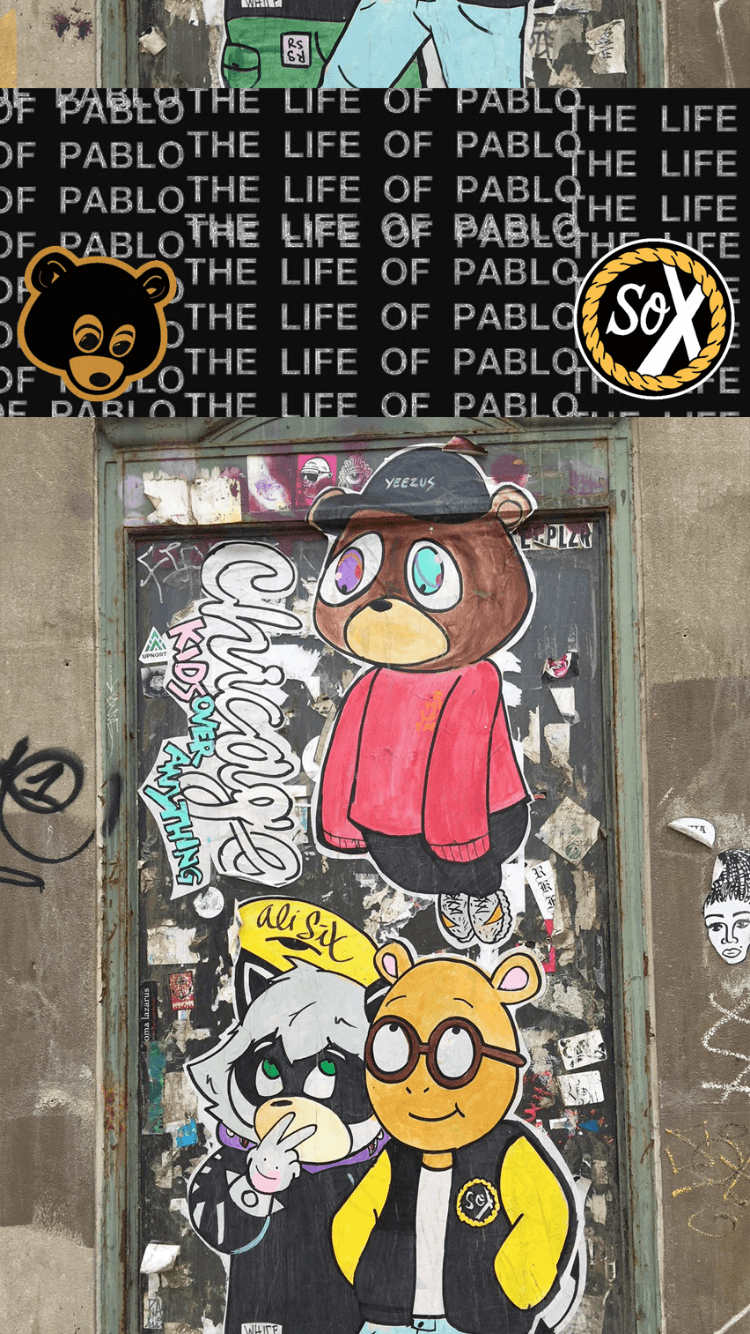 Chance the Rapper x Kanye Street Art iPhone 6 Wallpaper (750x1334)