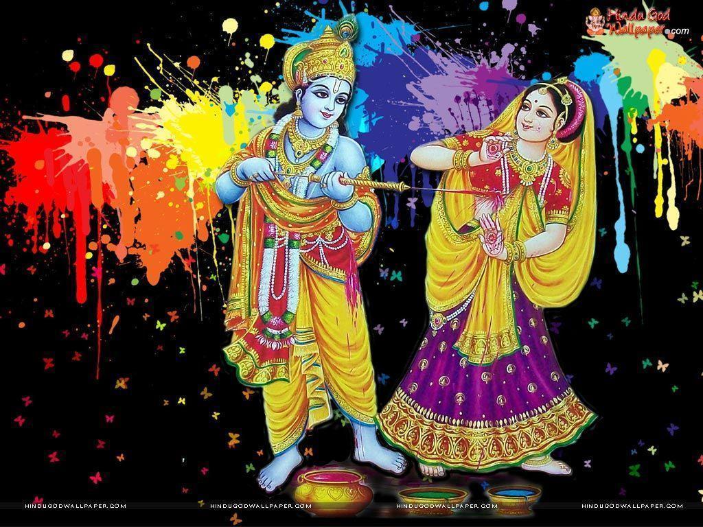 Radha Krishna Holi Wallpaper, Play Holi Image, Photo Download