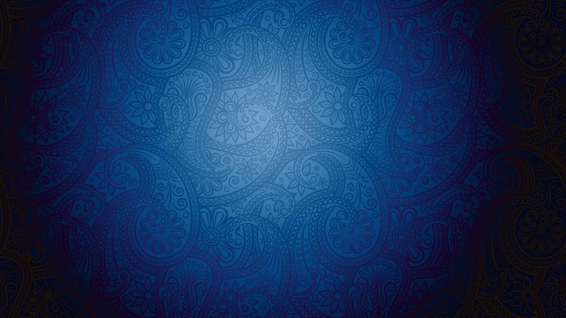 Artistic Blue Pattern Background with Modern Batik Motive. HD