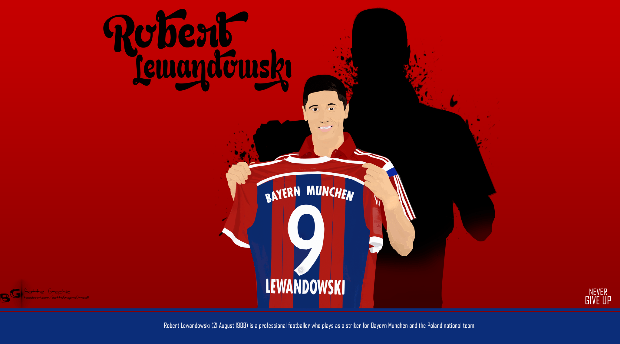 Robert Lewandowski Vector Wallpaper