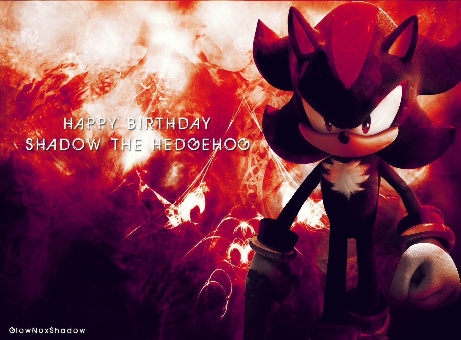 Happy Birthday Shadow The Hedgehog ~ wallpapers by GlowNoxShadow on