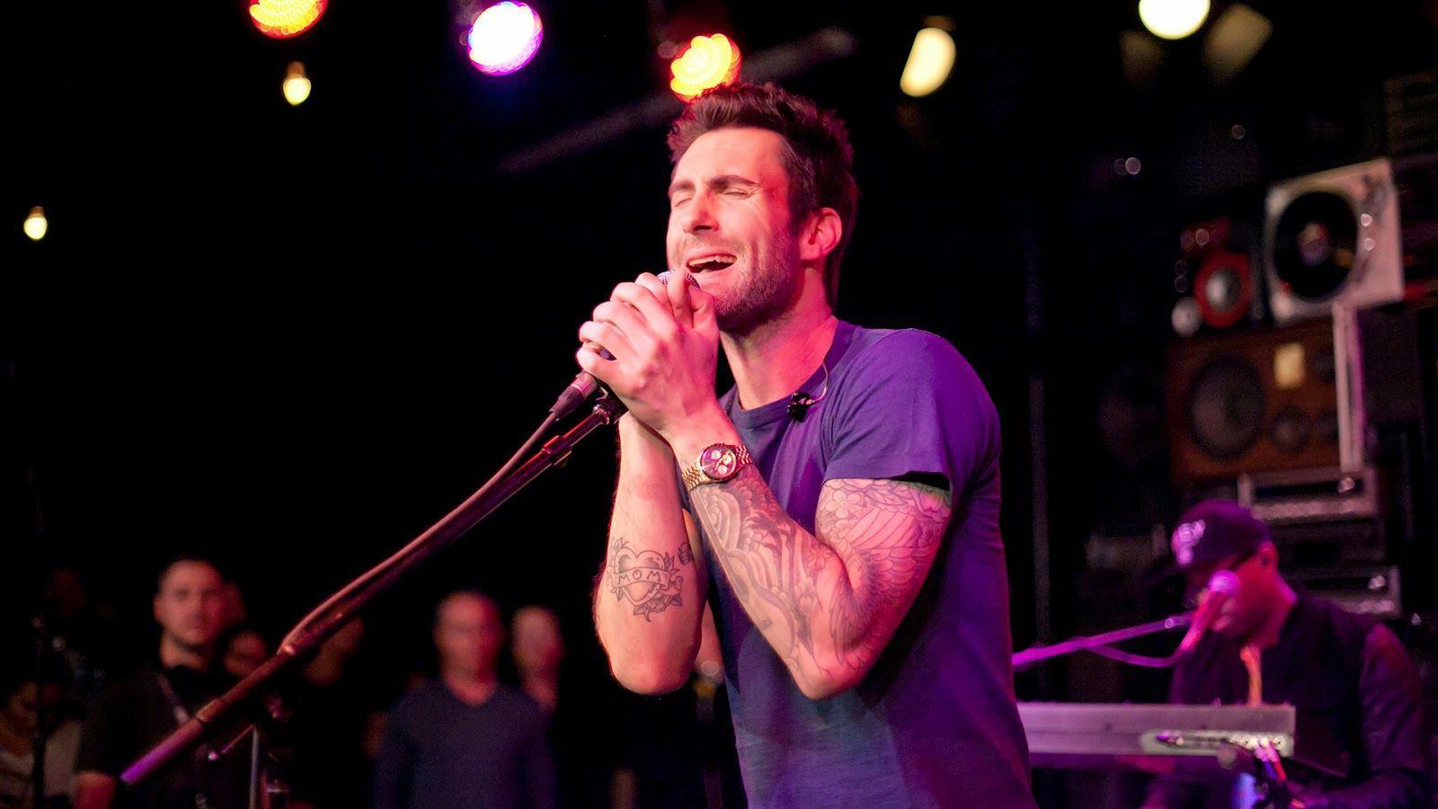 Adam Levine Stylish Stage Performance Image collections