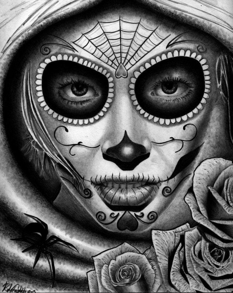 Day Of The Dead Drawings Pencil