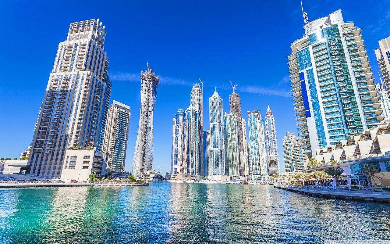 Dubai, United Arab Emirates, Skyscrapers HD desktop wallpaper