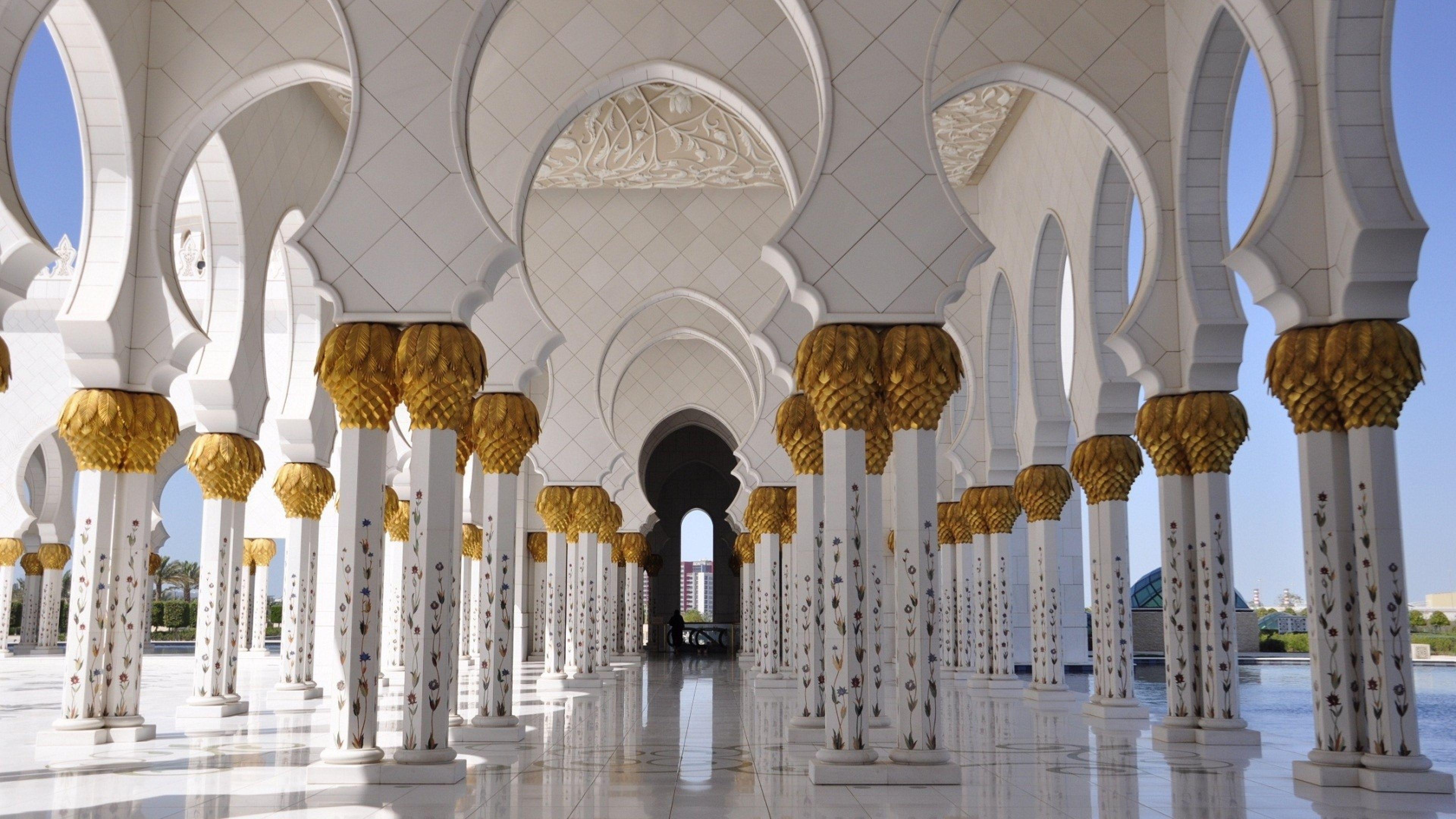 Download Wallpaper 3840x2160 Sheikh zayed mosque, Abu dhabi