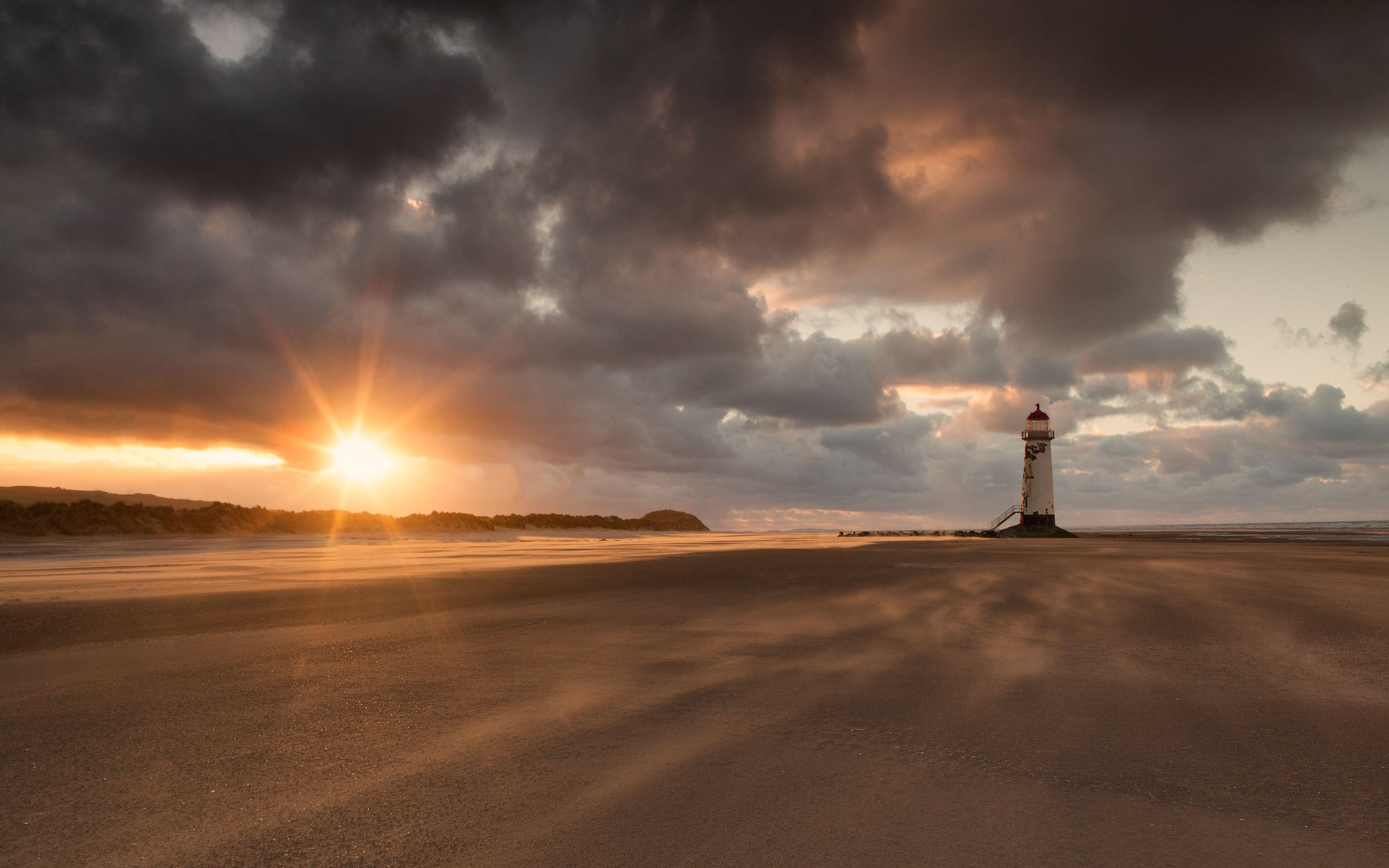 Lighthouse in Talacre, North Wales, UK wallpaper and image