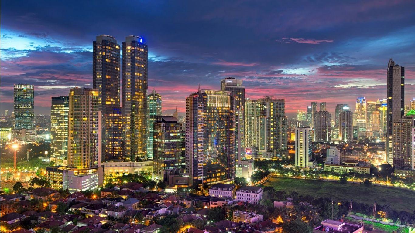 Jakarta City Evening Wallpaper
