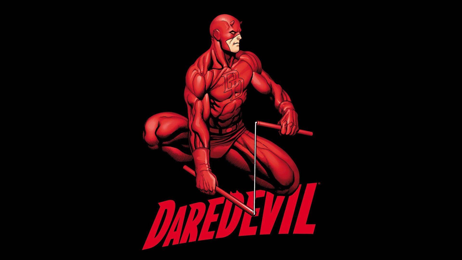Daredevil, Marvel Comics, Superhero, Black Background, Comic Art
