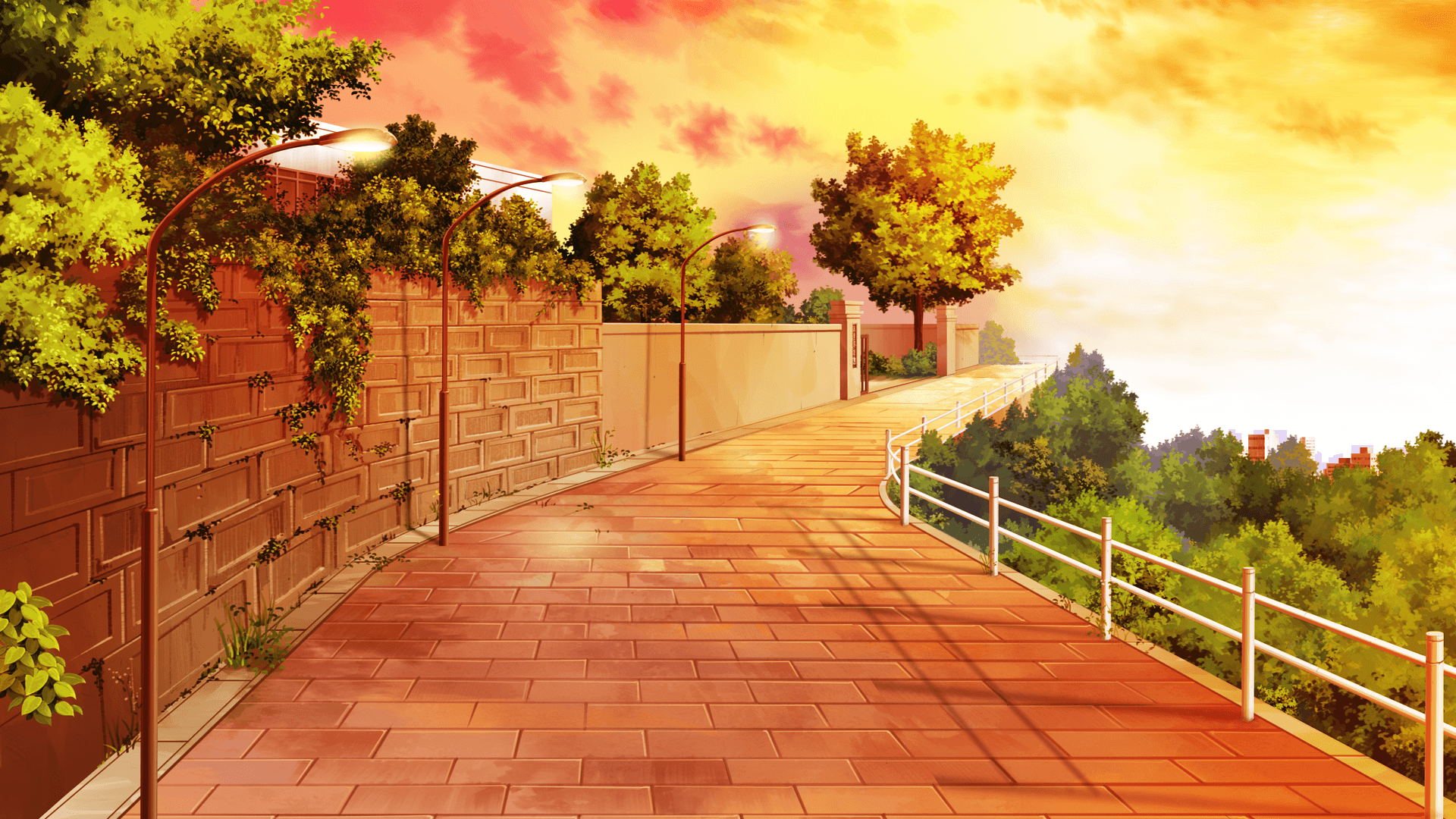 Anime City Scenery Wallpaper Widescreen 2 HD Wallpaper. Screen