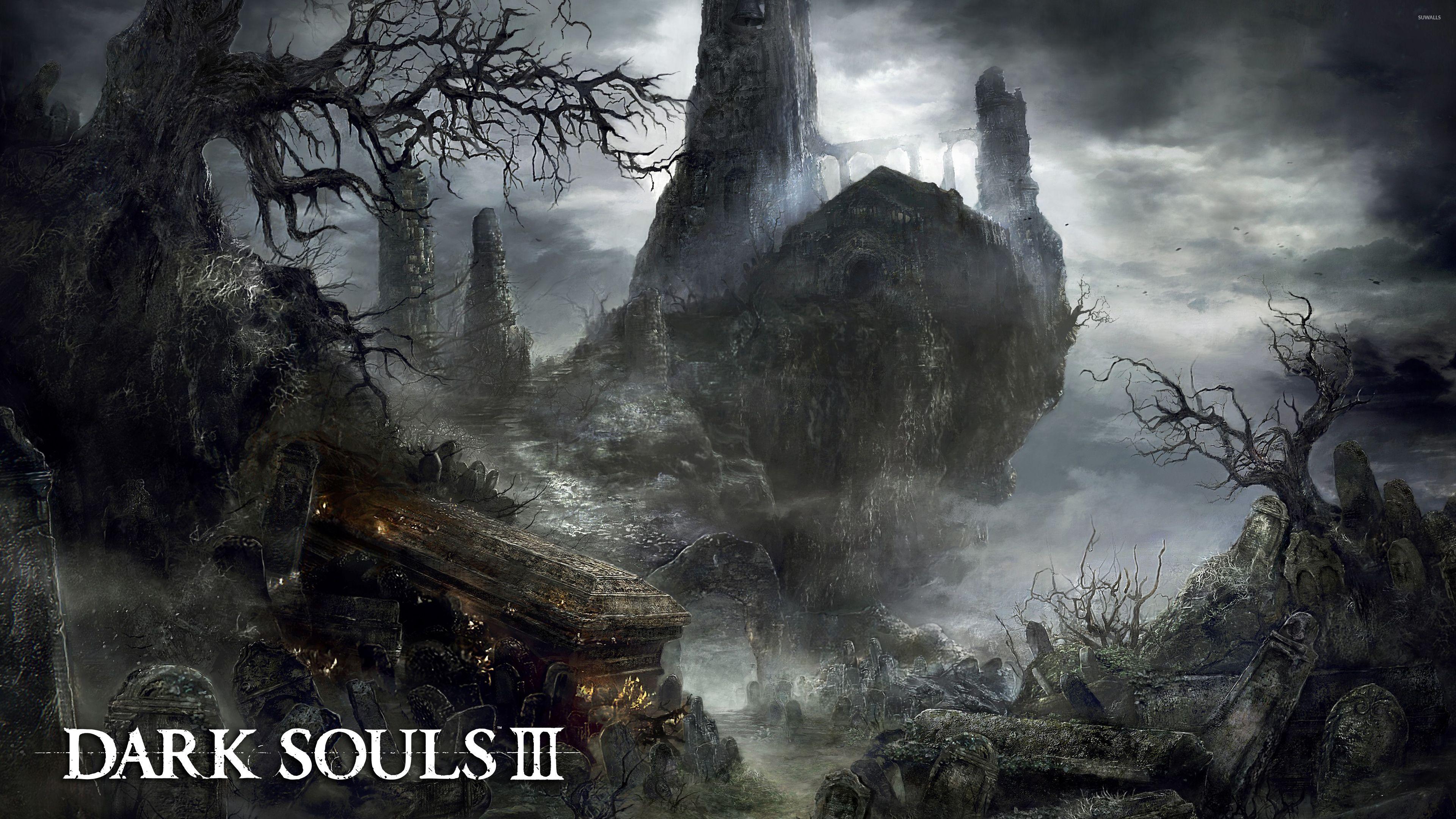 Castle in the fog in Dark Souls III wallpaper wallpaper