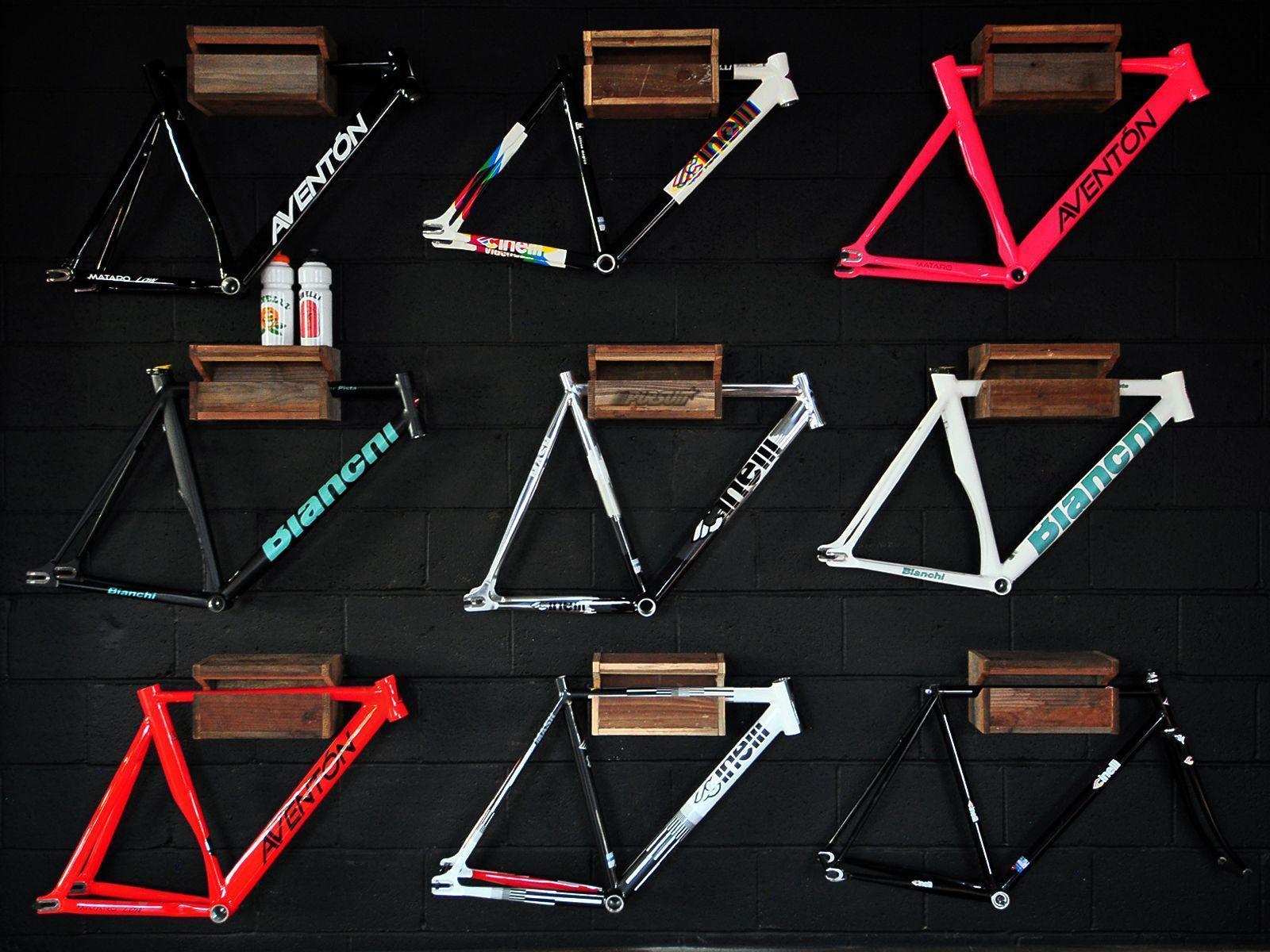 Pursuit Bicycles Shop Track Frameset Wall. fixies