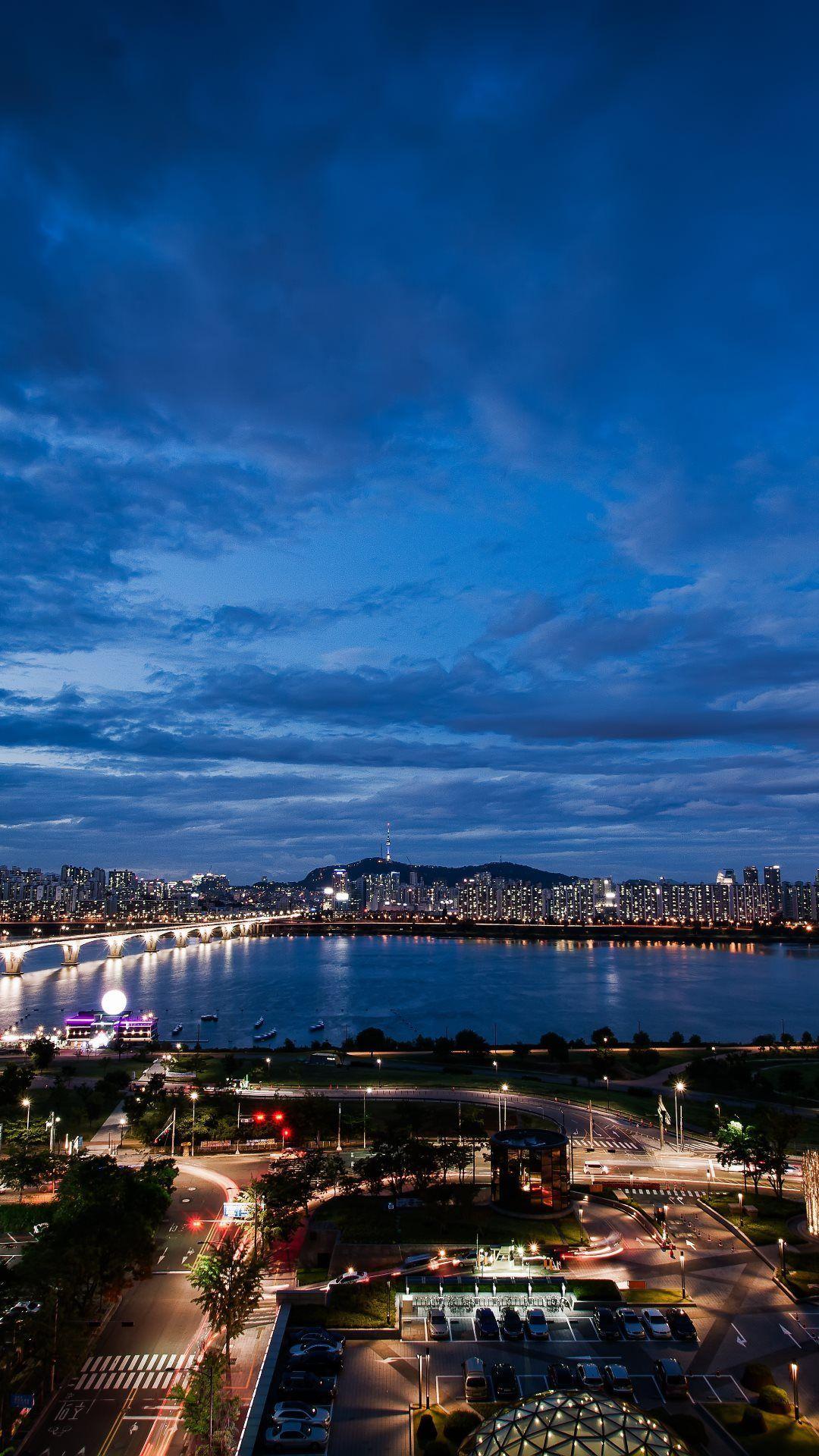 Seoul Landscape at Night Wallpaper · 4K HD Desktop Background