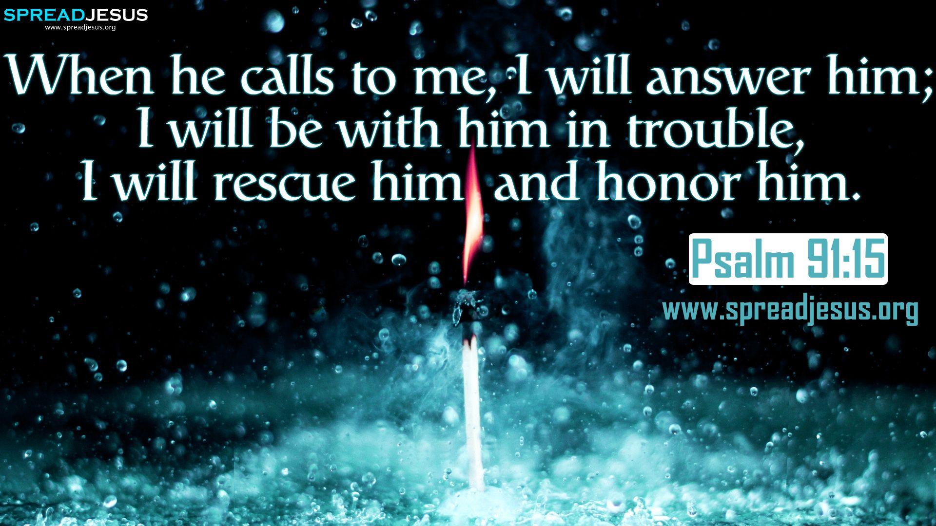 Psalm 91:15 BIBLE QUOTES HD WALLPAPERS FREE DOWNLOAD