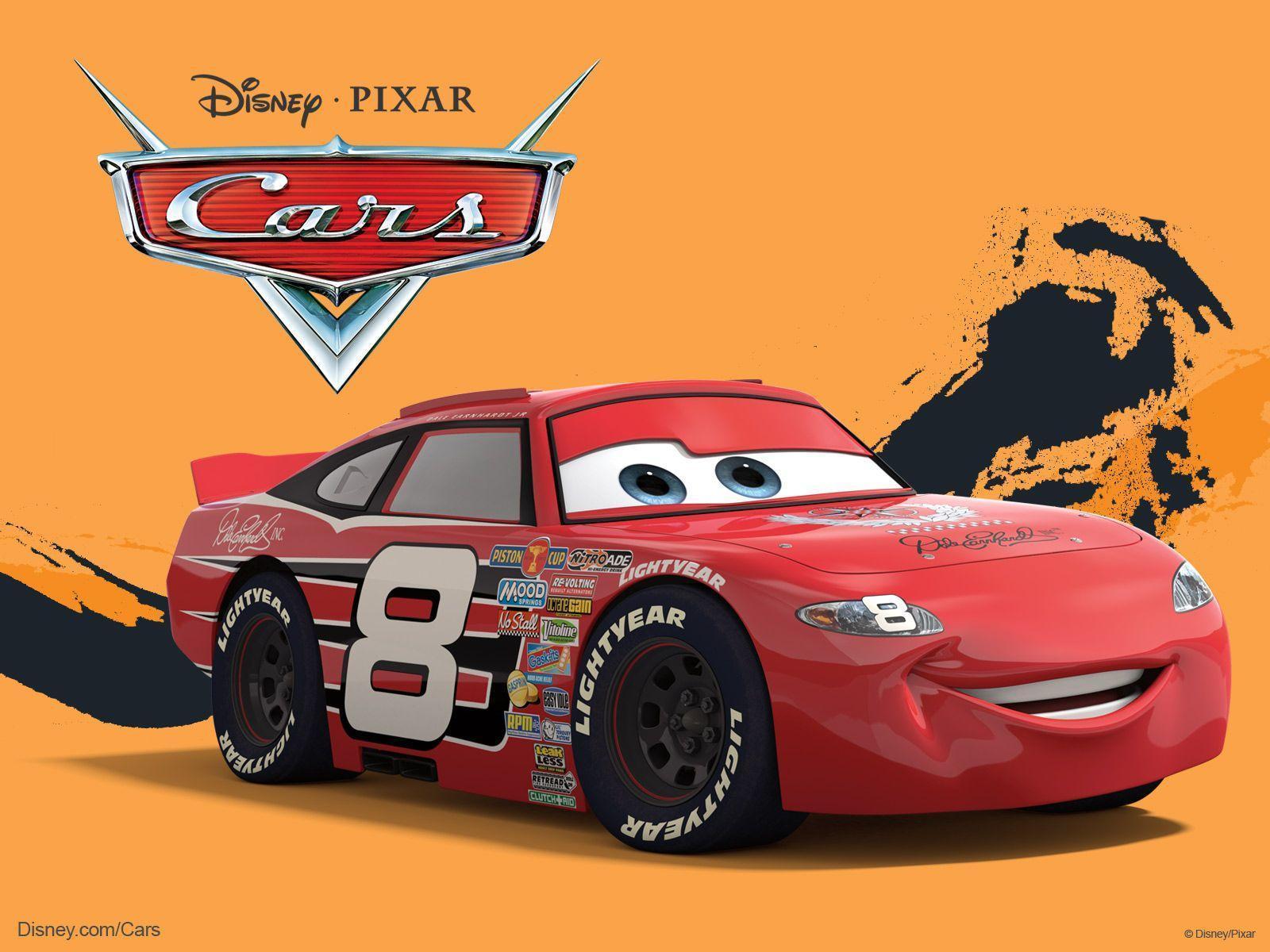 Dale Jr. Sports Car from Pixar's Cars Movie Desktop Wallpaper