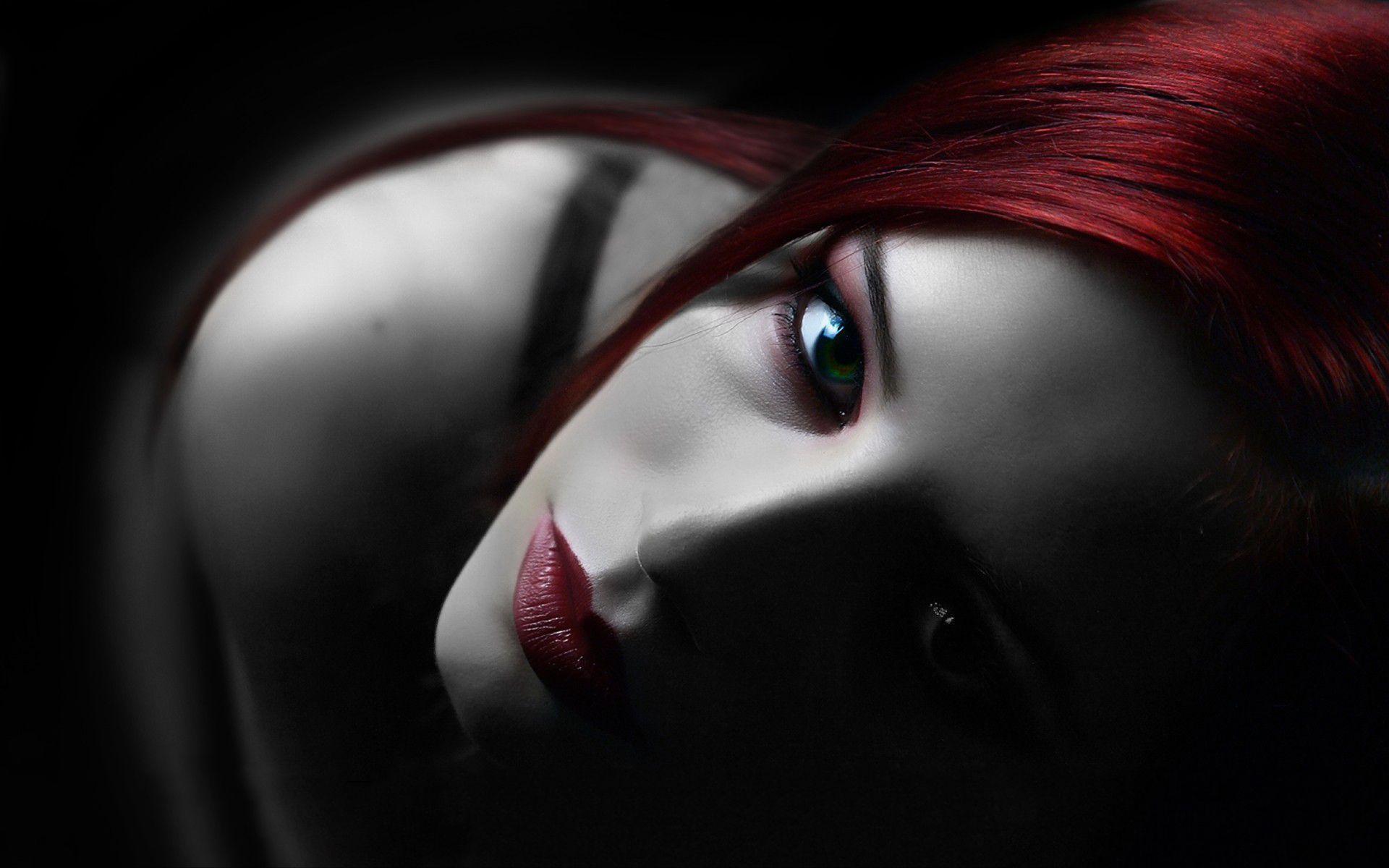 Redhead red lipstick Wallpapers