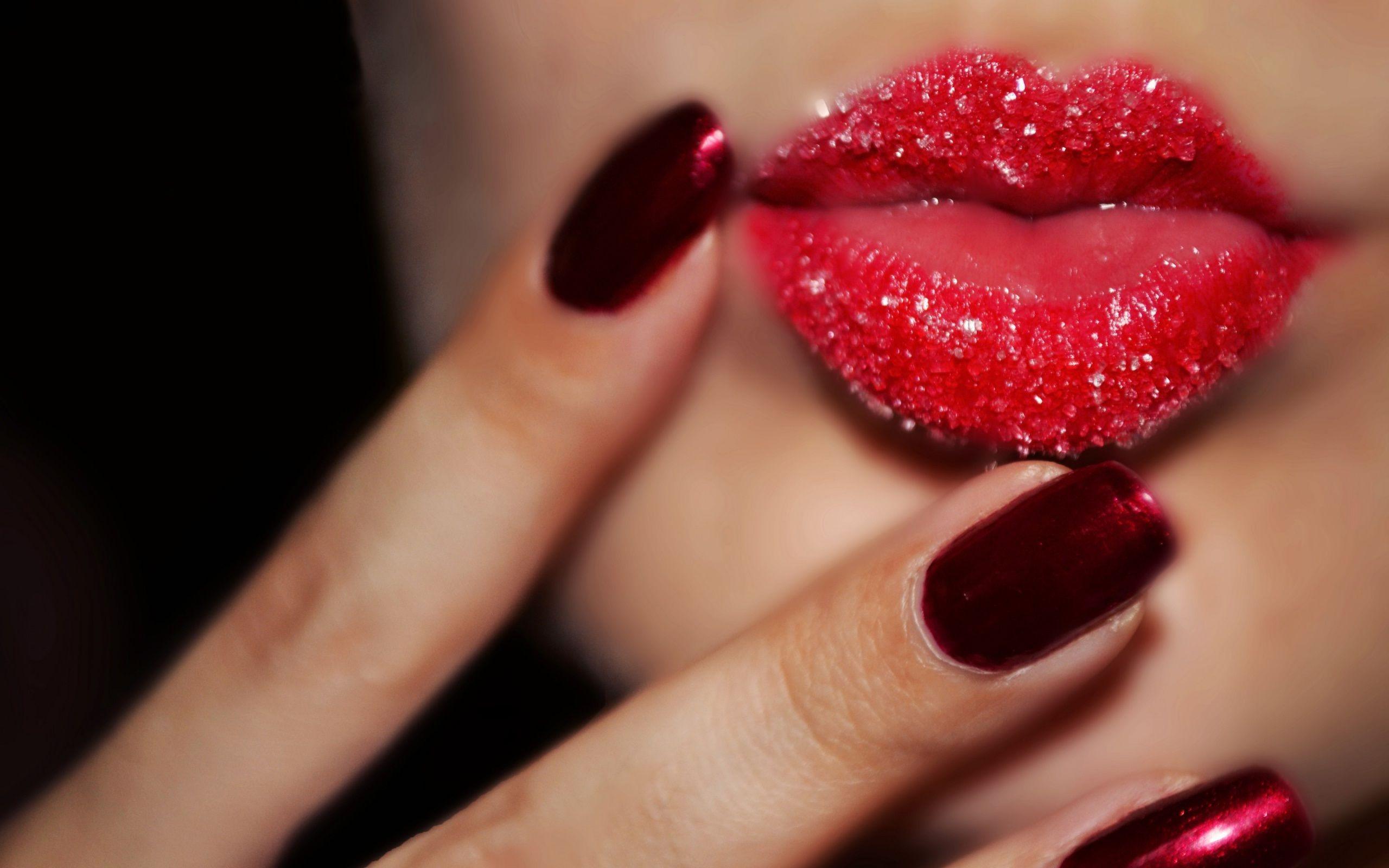 Girl sugary lips wish to kiss full HD wallpapers