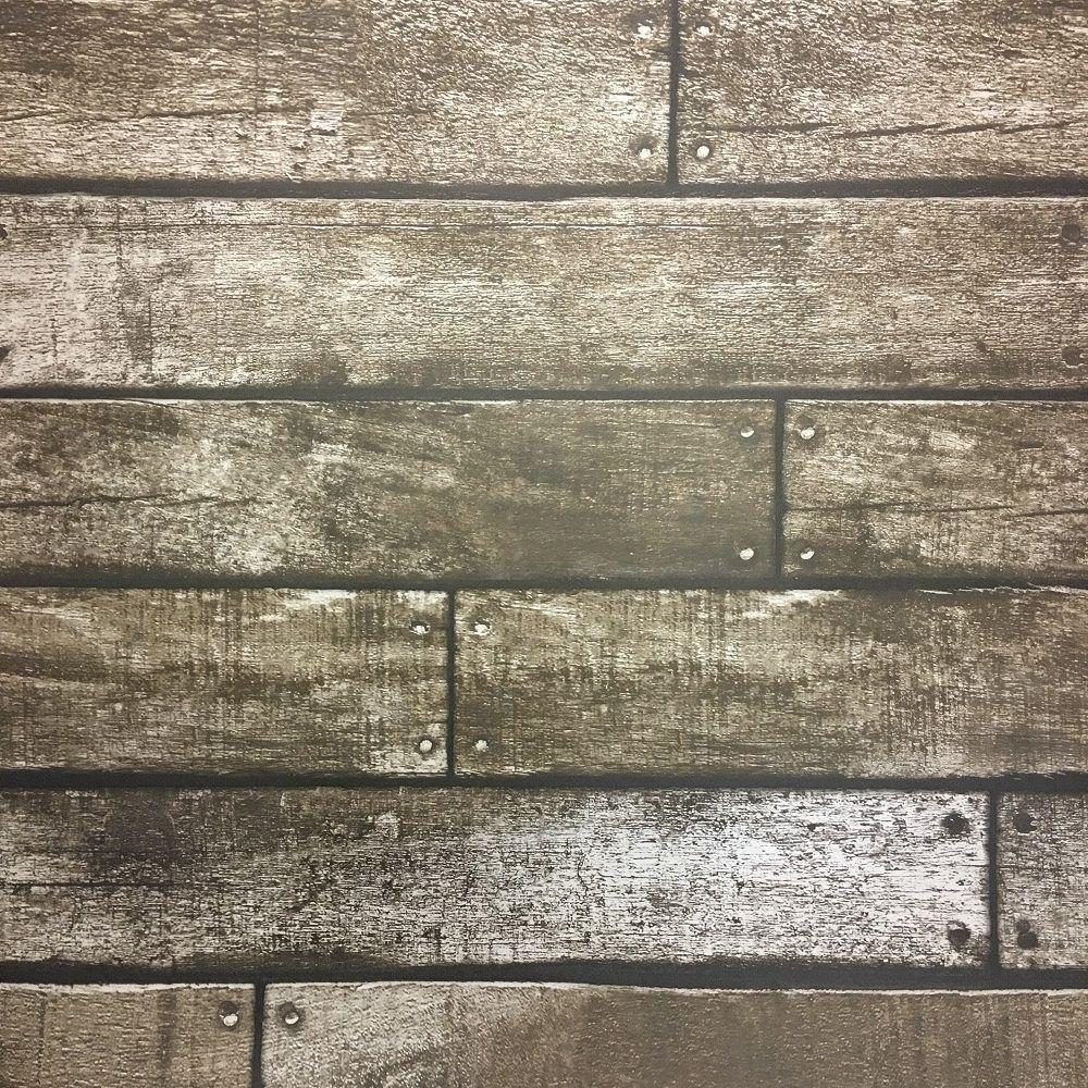 Fine Decor Reclaimed Wood Wallpaper rustic and realistic