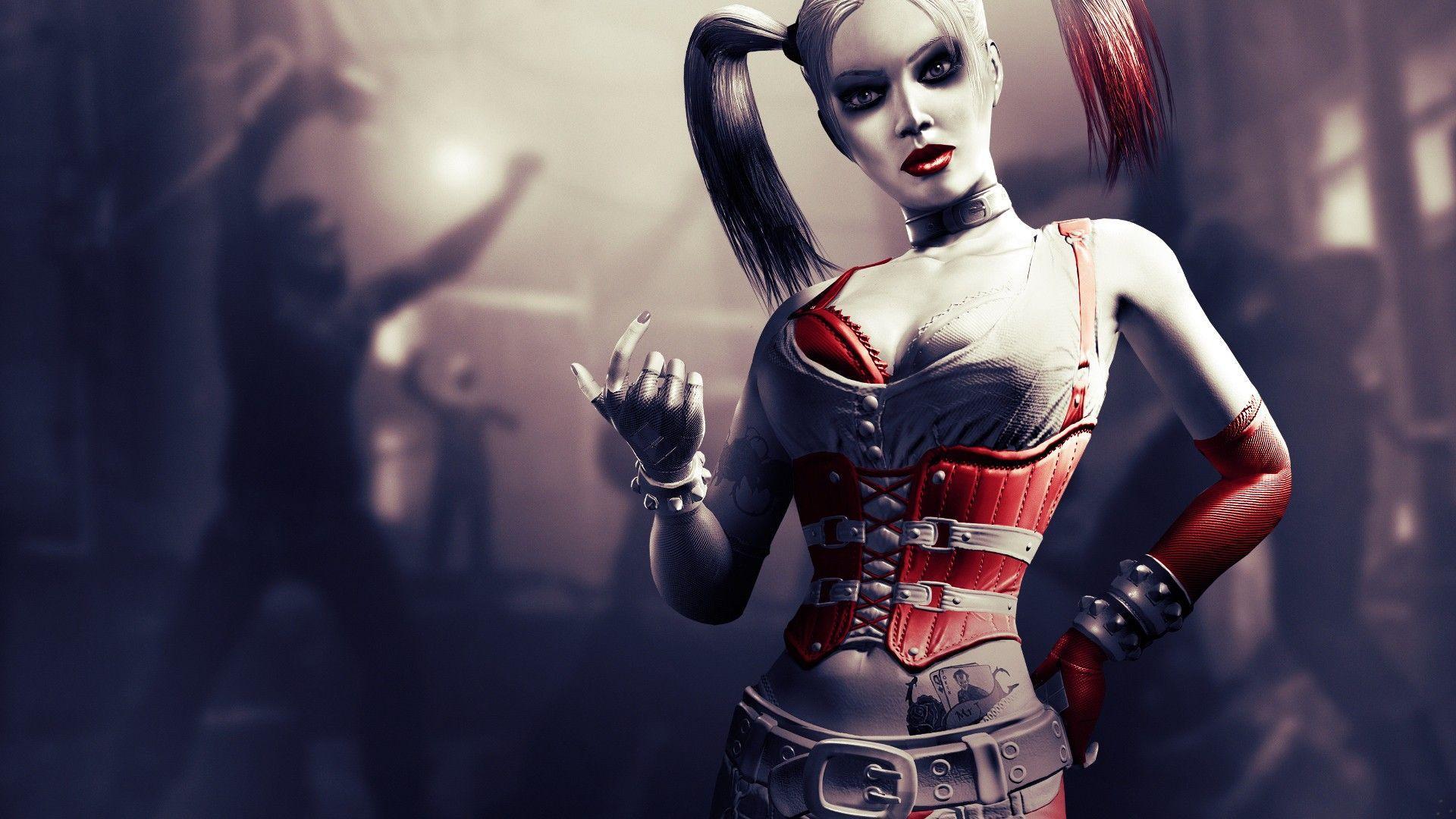 Batman Harley Quinn Arkham City Batman Arkham City wallpaper