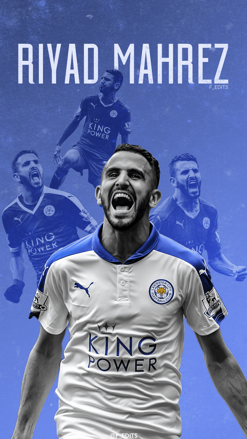 Football Edits Mahrez #LCFC iPhone wallpaper