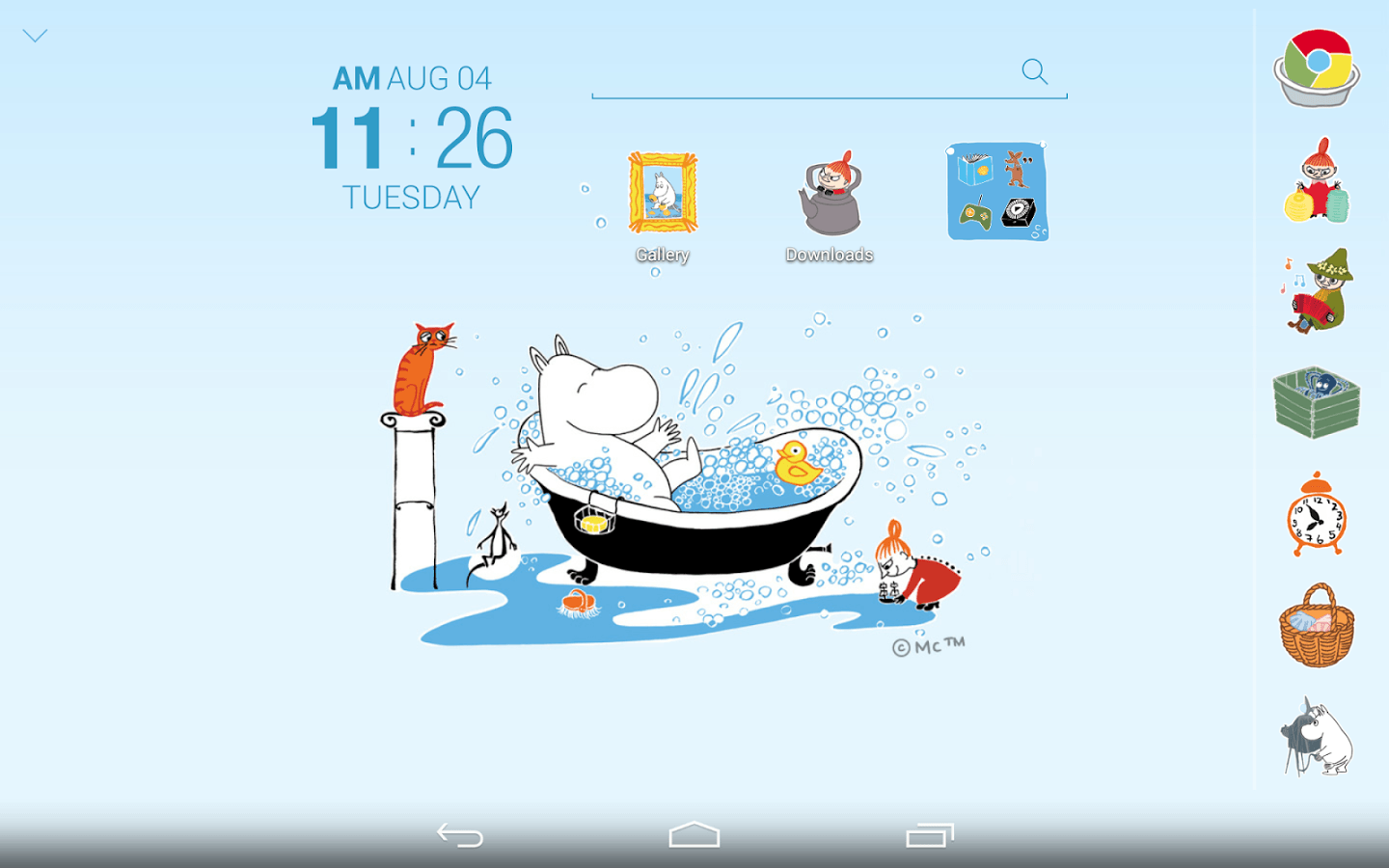 Moomin Bath time Atom Theme 1.0 APK Download