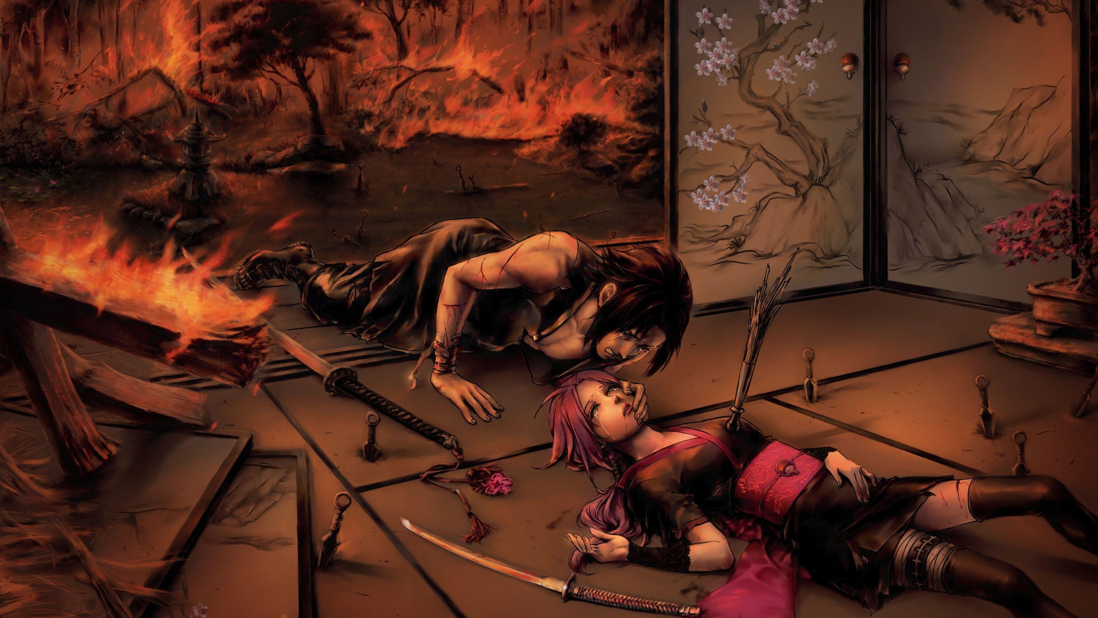 Download Wallpaper 3840x2160 Naruto, Lost love, Tears, Sasuke