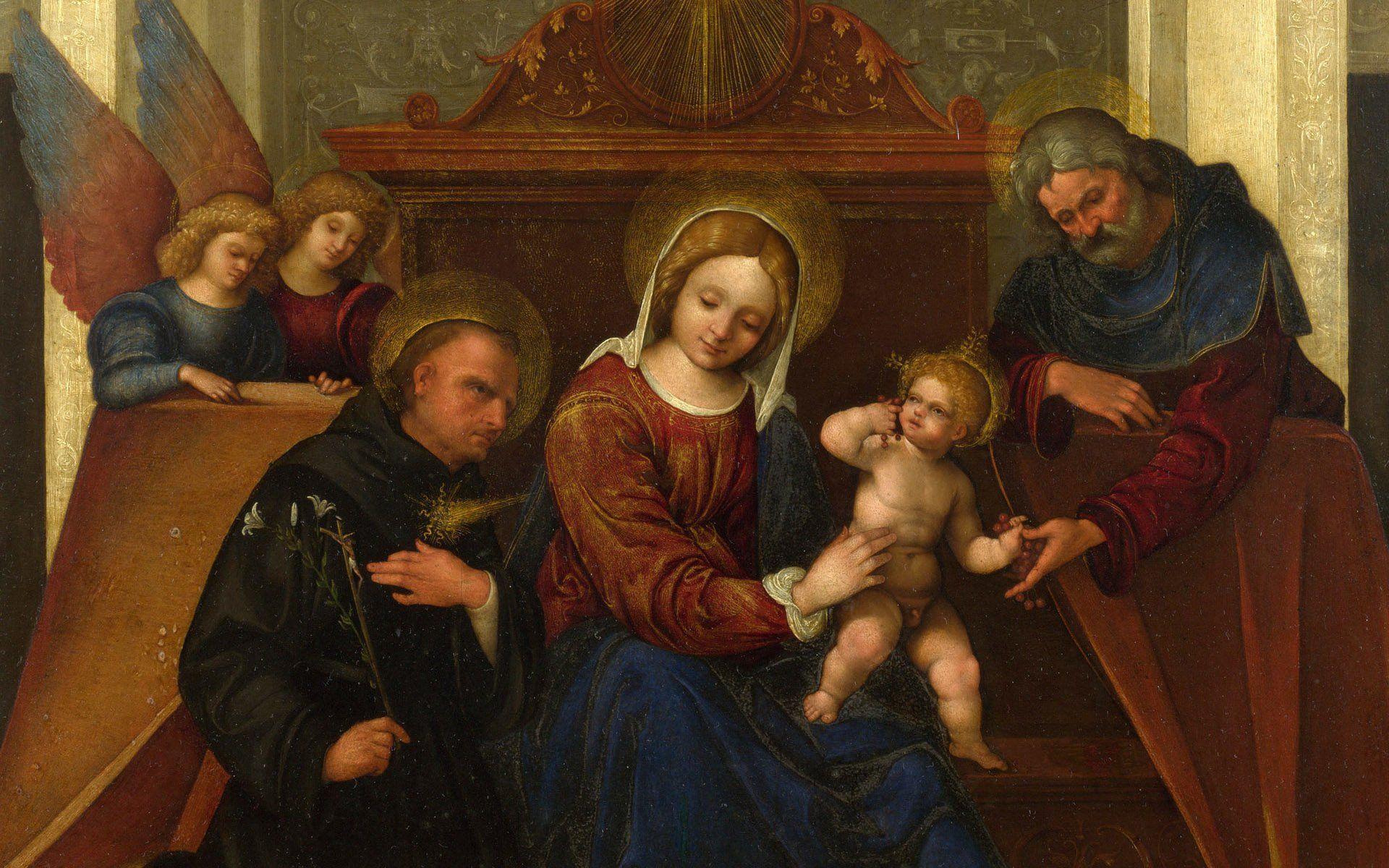 The Holy Family with Saint Nicholas of Tolentino Computer
