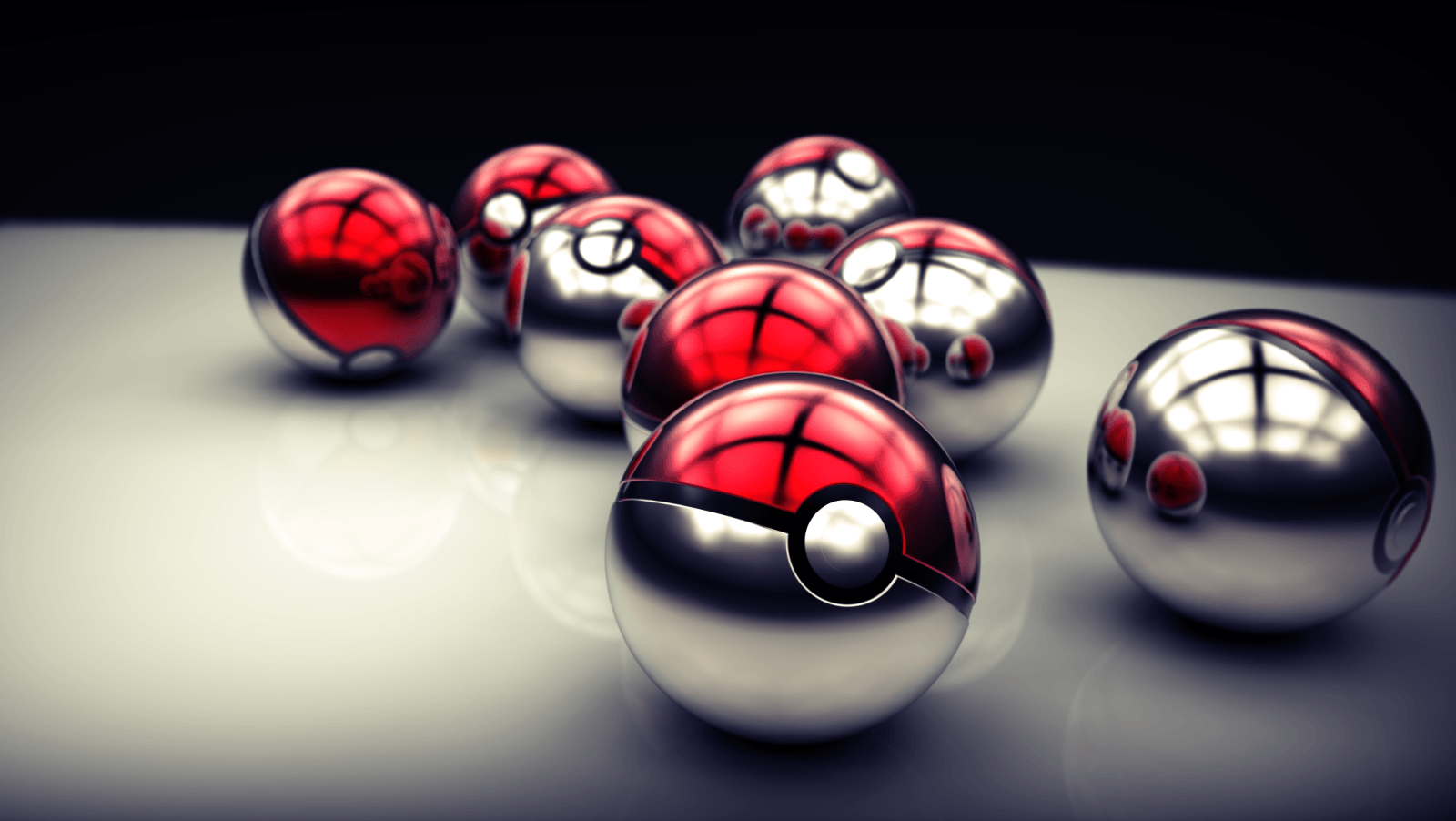 Table with Pokeballs Wallpaper and Background Imagex902